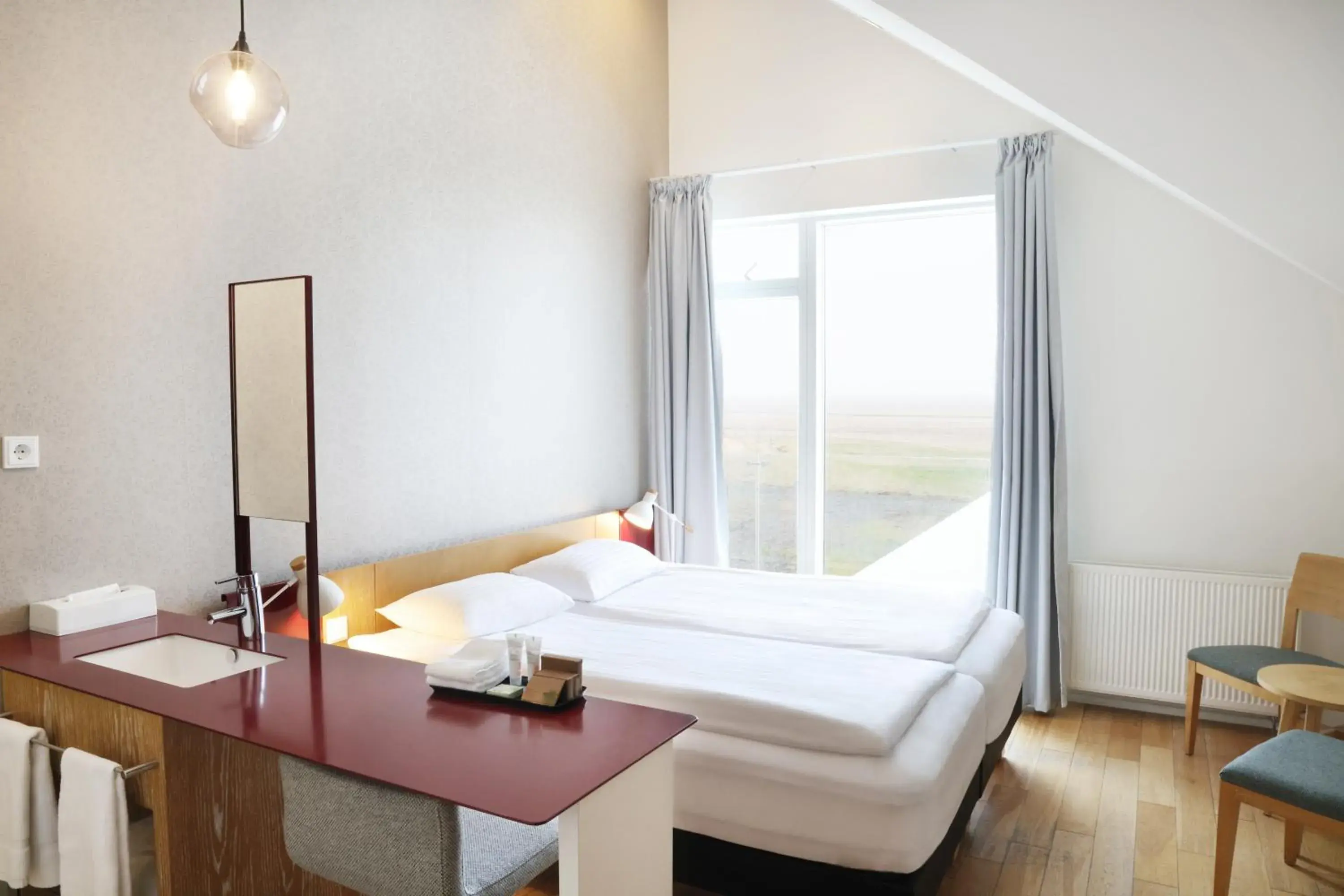 Standard Double or Twin Room with Mountain View in Fosshotel Vatnajökull Standard Double or Twin Room with Mountain View in Fosshotel Vatnajökull