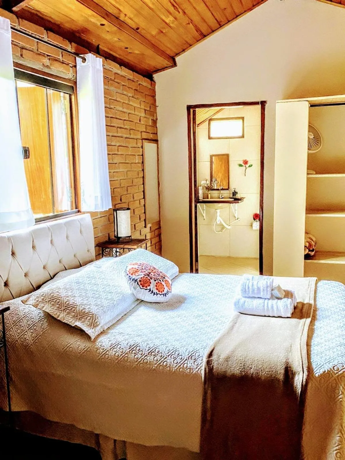 Bed in Pousada Refugio Sol e Brisa