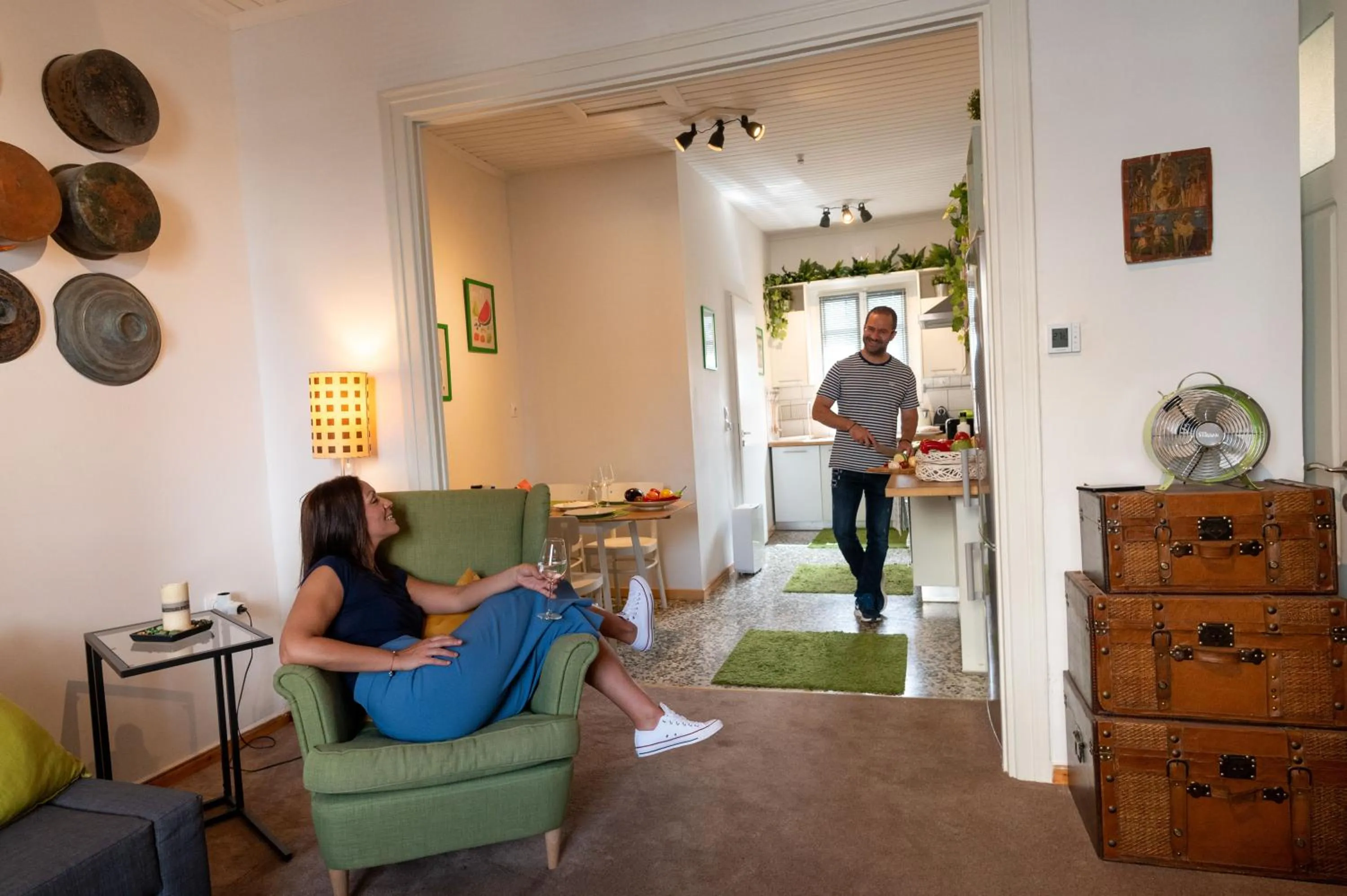 Living room in City Cottage - Kalamata Villas
