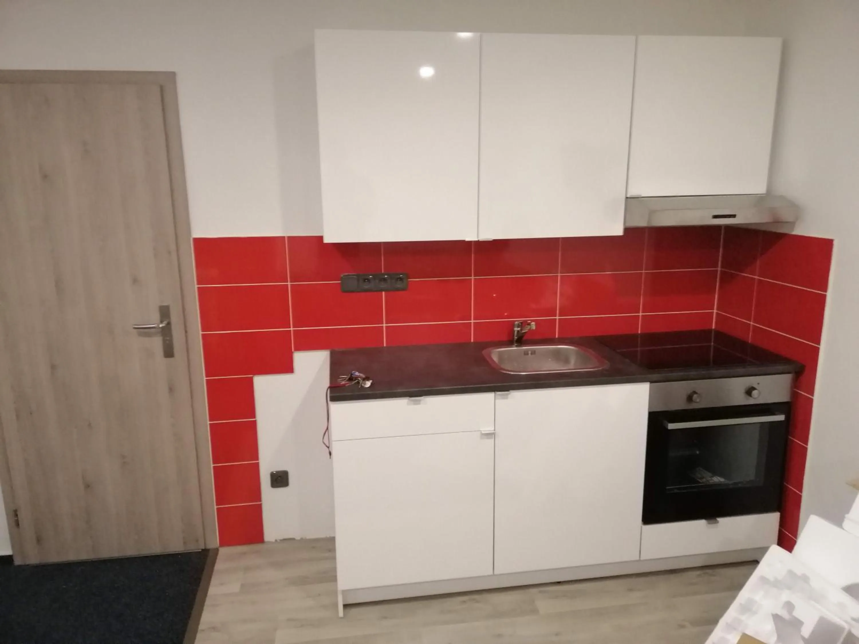 Kitchen or kitchenette in Ubytování Němčičky