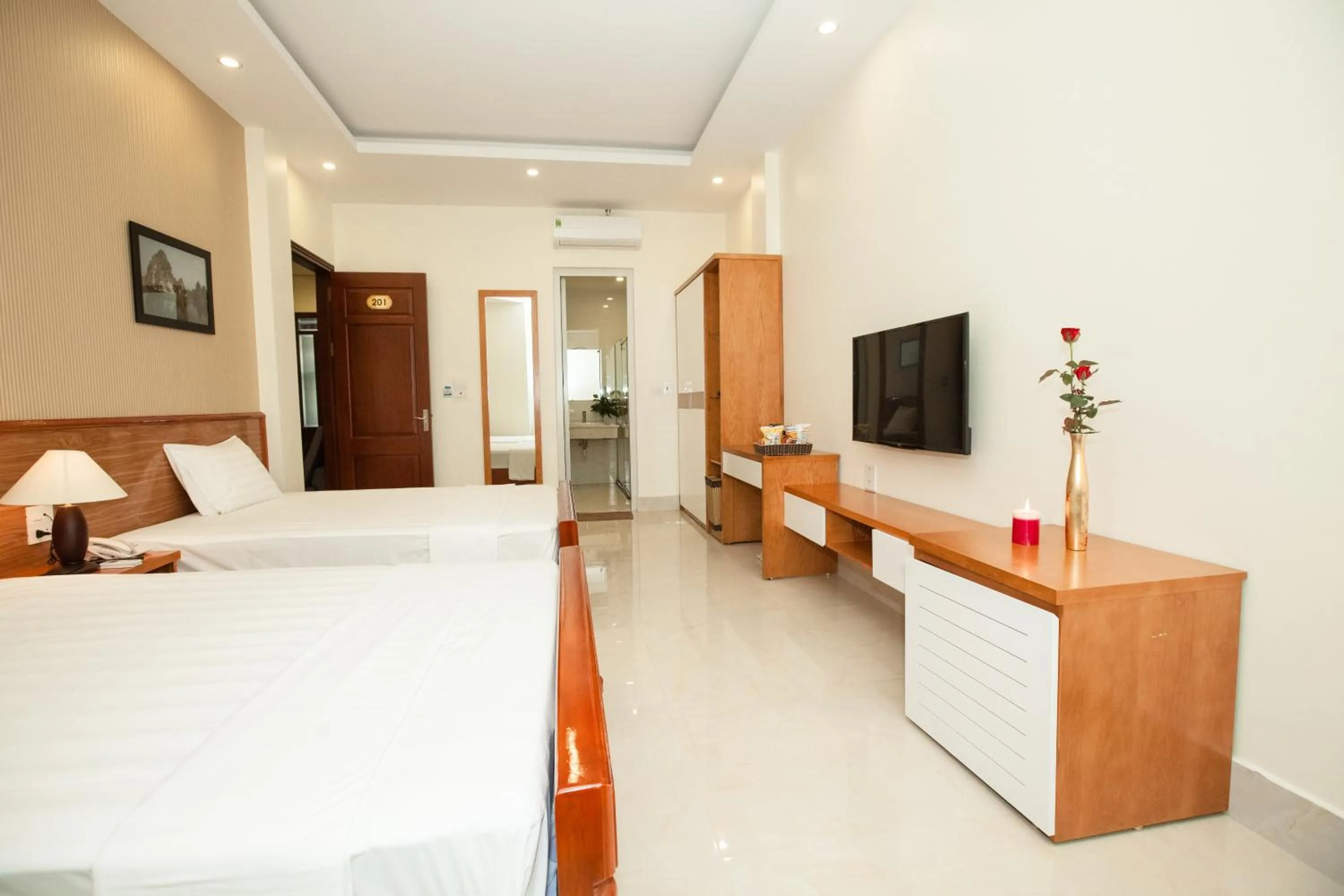 Decorative detail, Bed in HalongSeoul Hotel