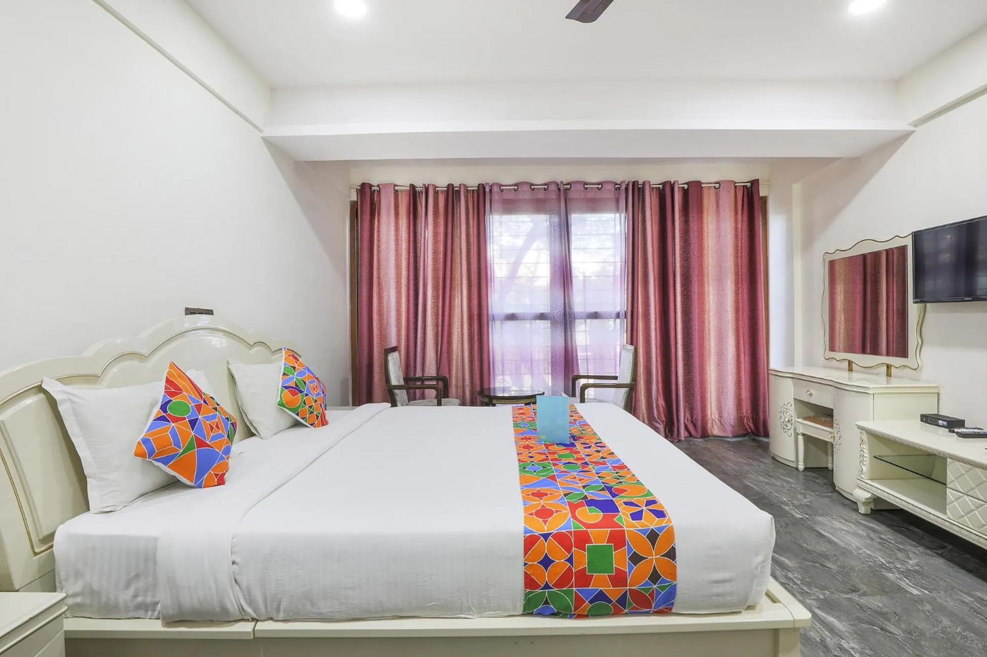 Bedroom, Bed in FabHotel Frazer Suites - Nr Bangalore Cantt Railway Station