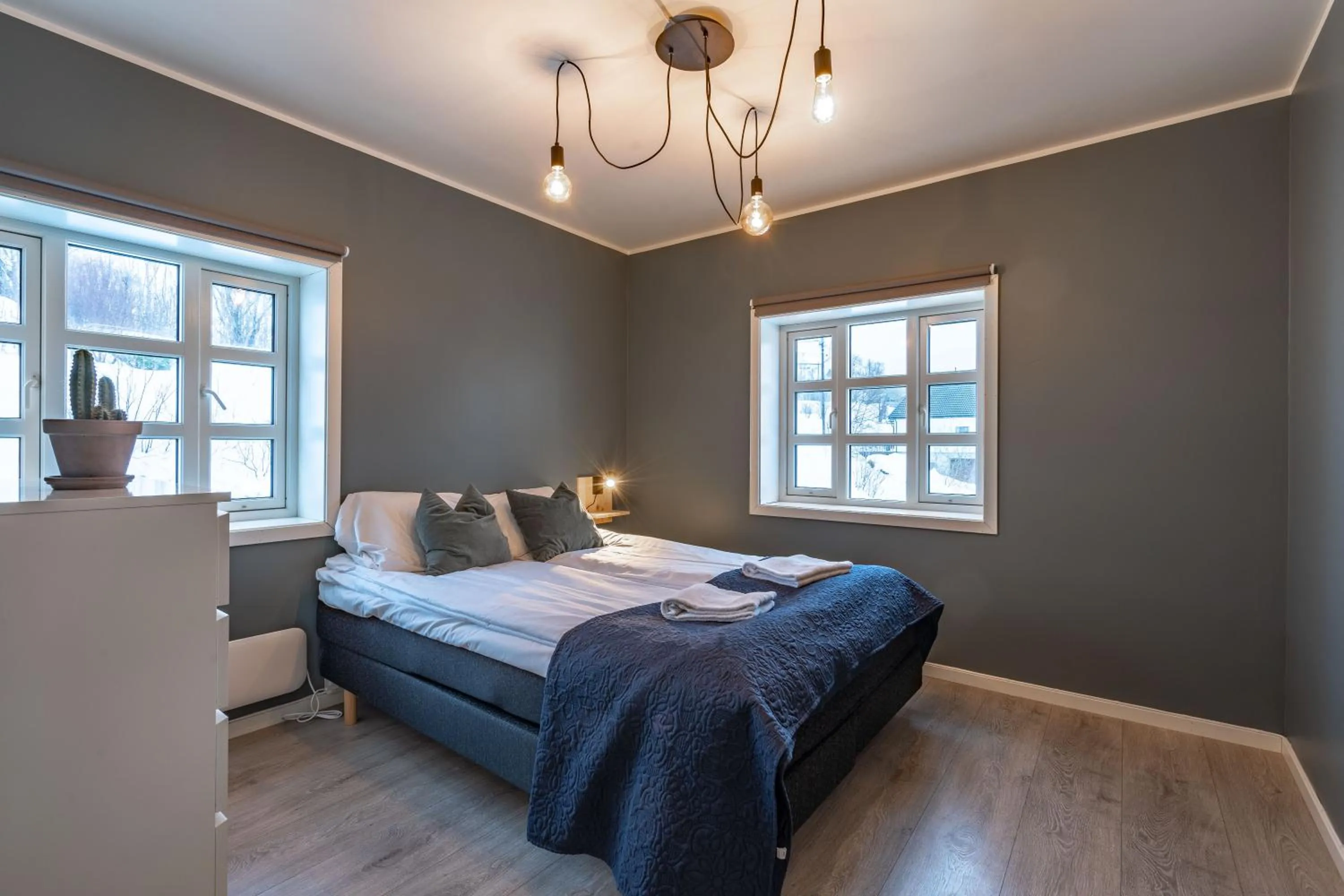 Bed in Lofoten Apartments