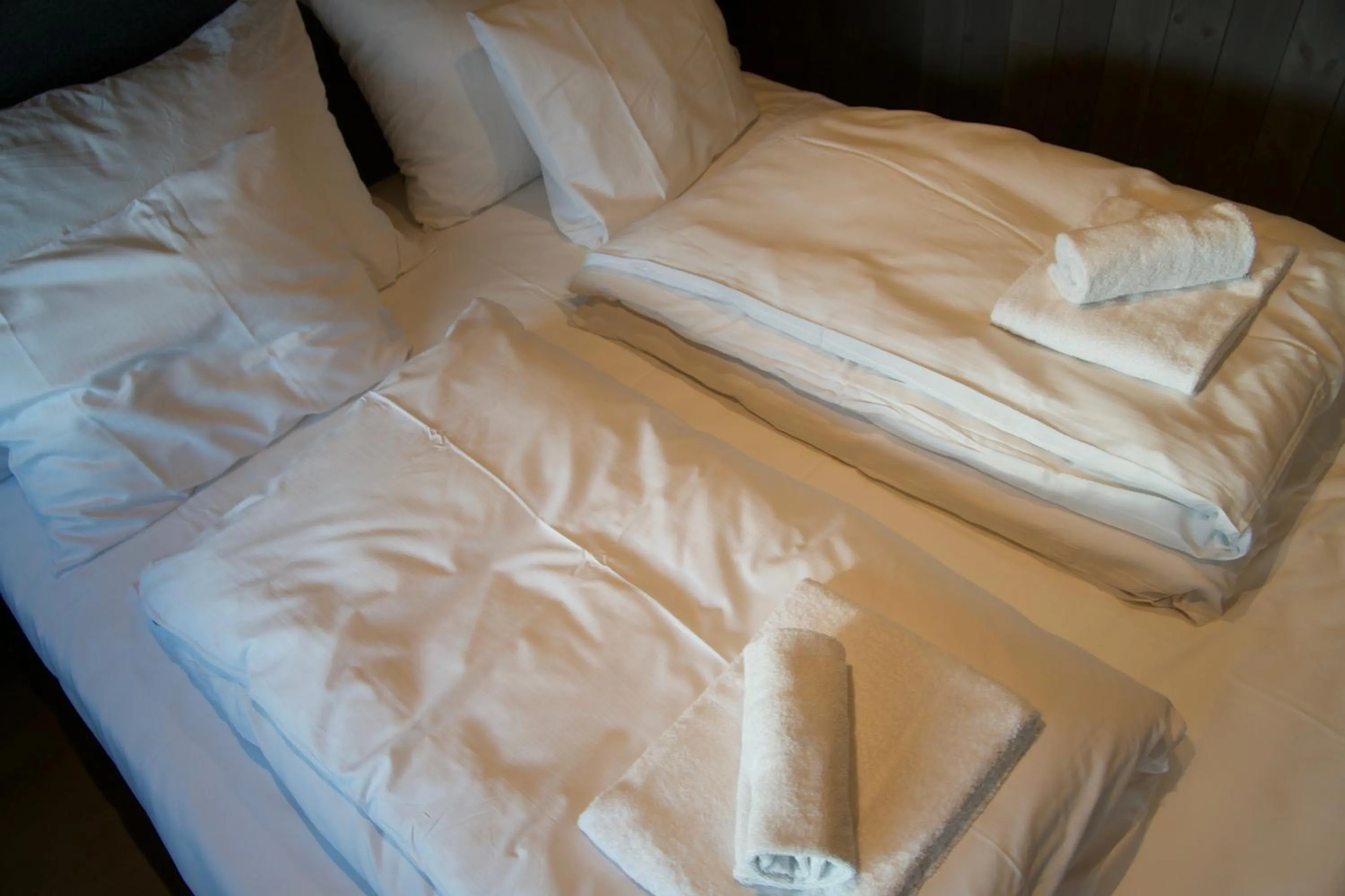 Bed in Lofoten Apartments