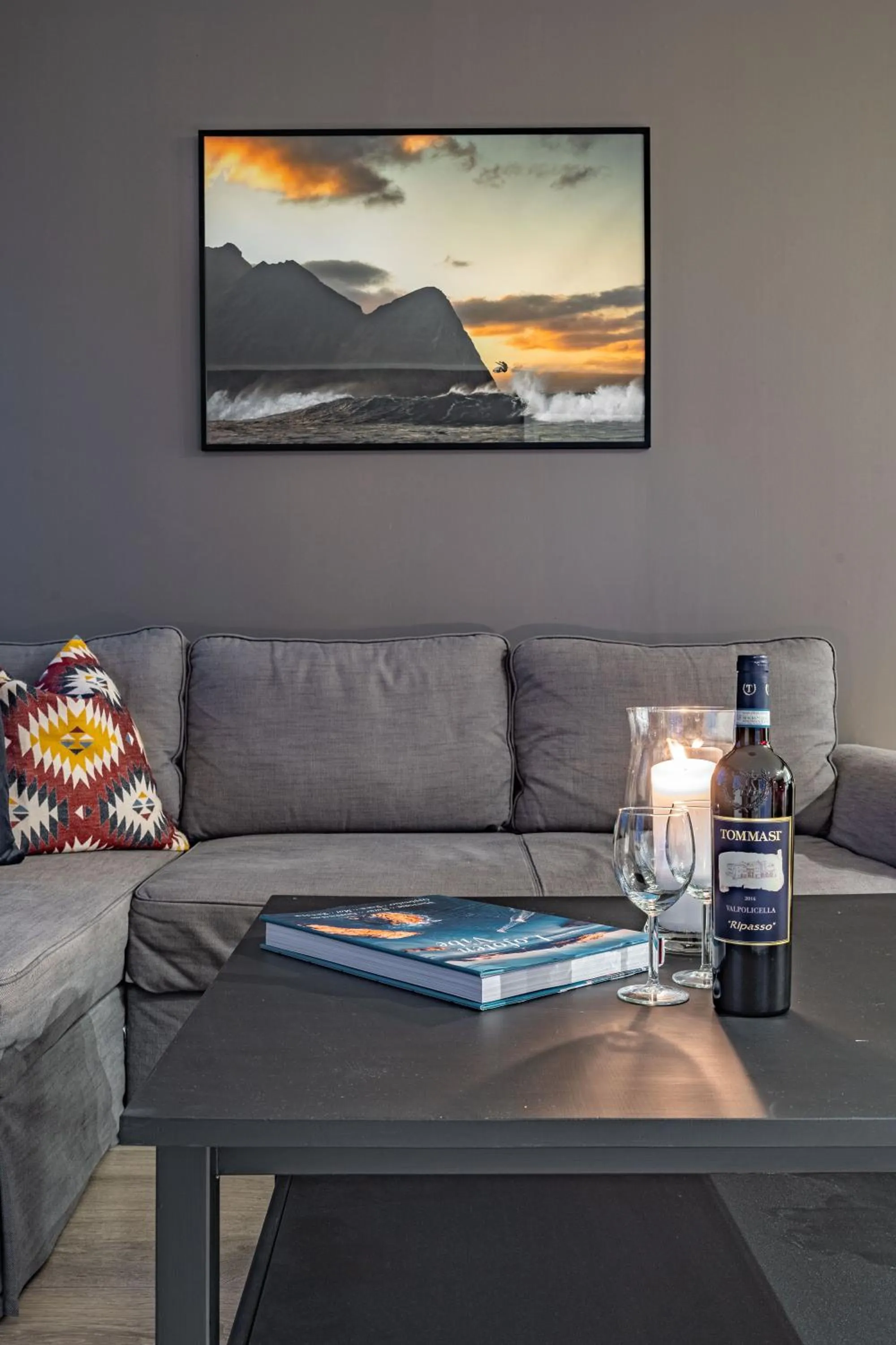 Living room in Lofoten Apartments
