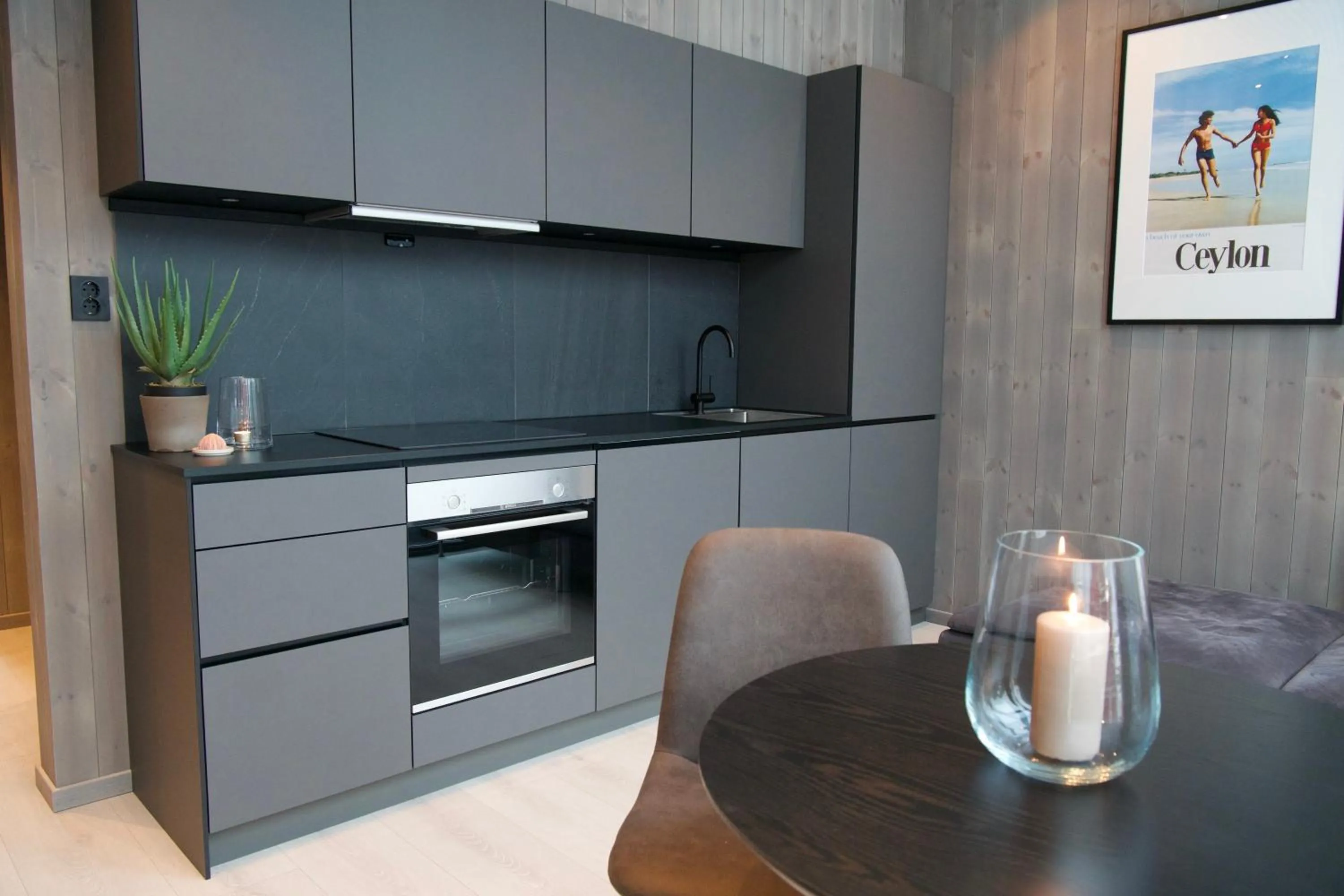 Kitchen or kitchenette in Lofoten Apartments