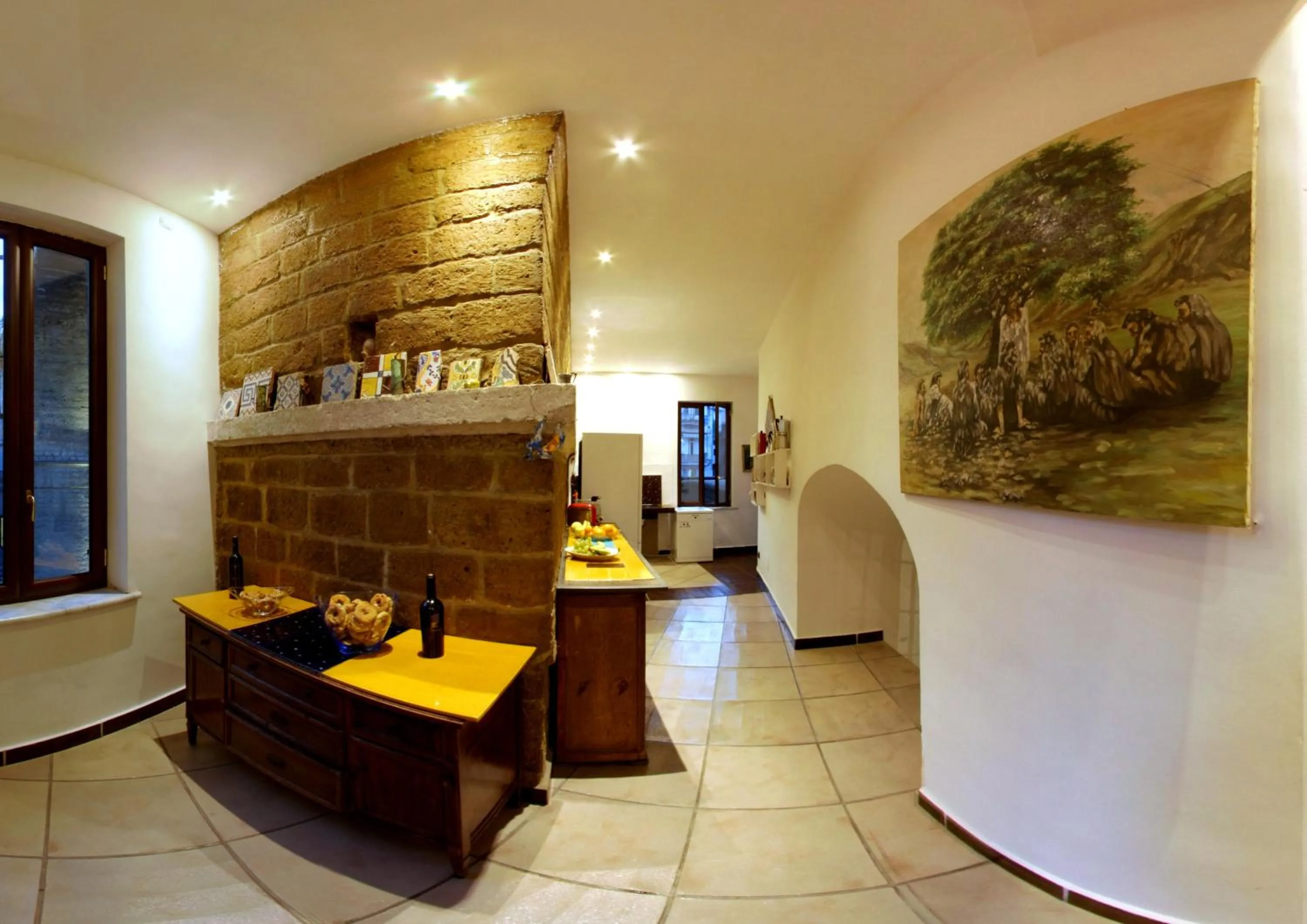 Communal kitchen in Casa del Monacone