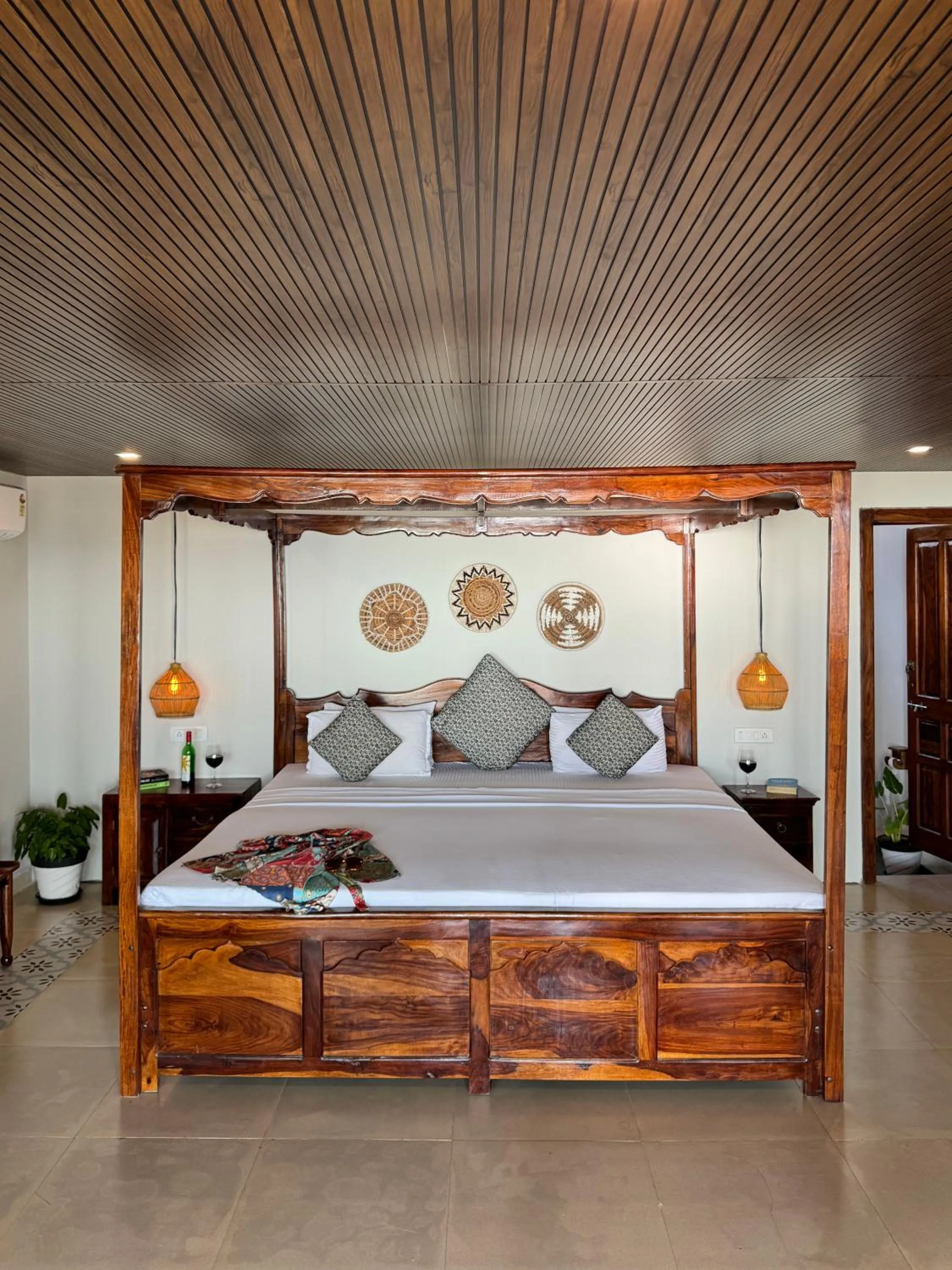 Bed in Agonda Villas