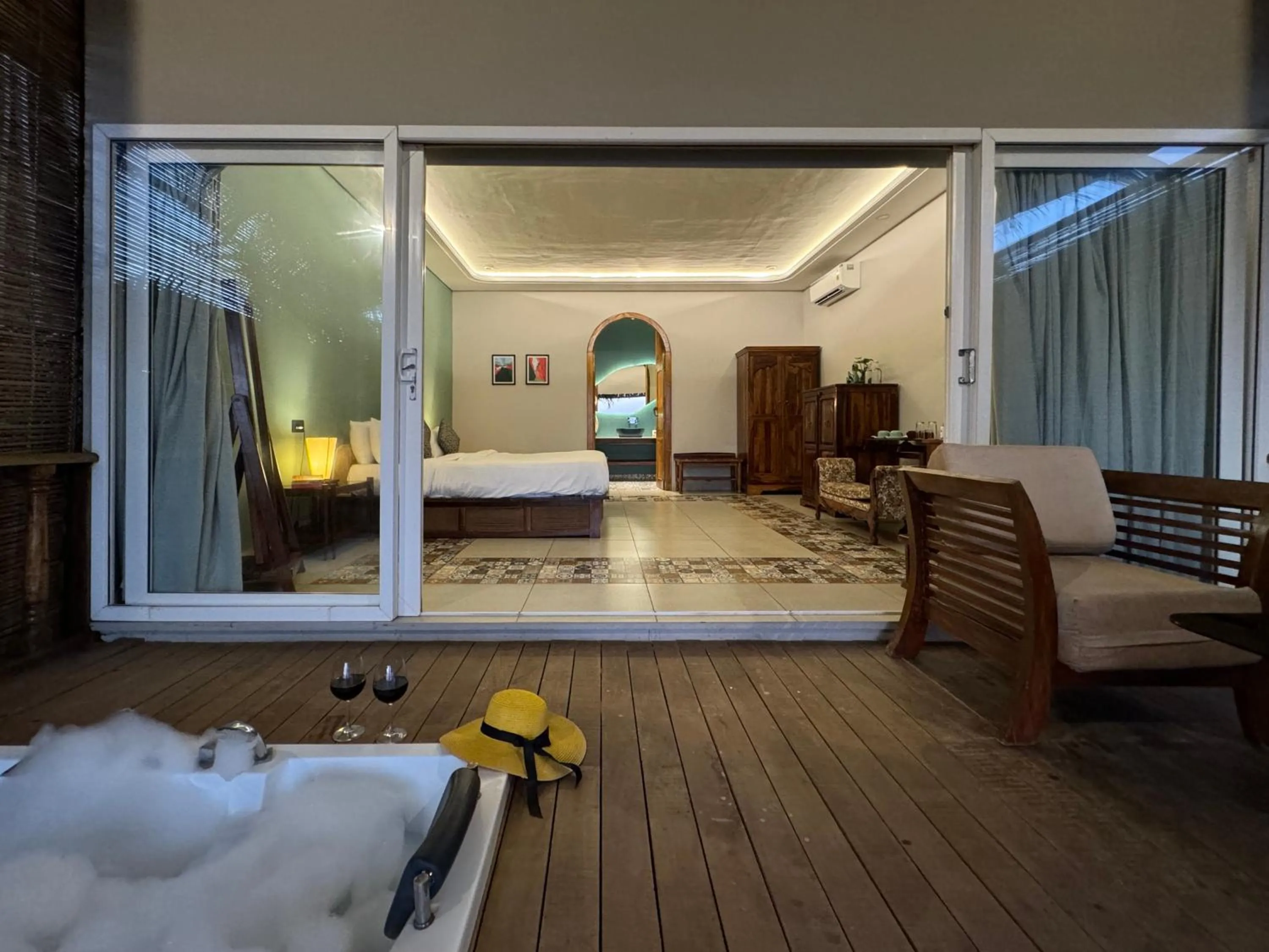 Hot Tub, Bed in Agonda Villas