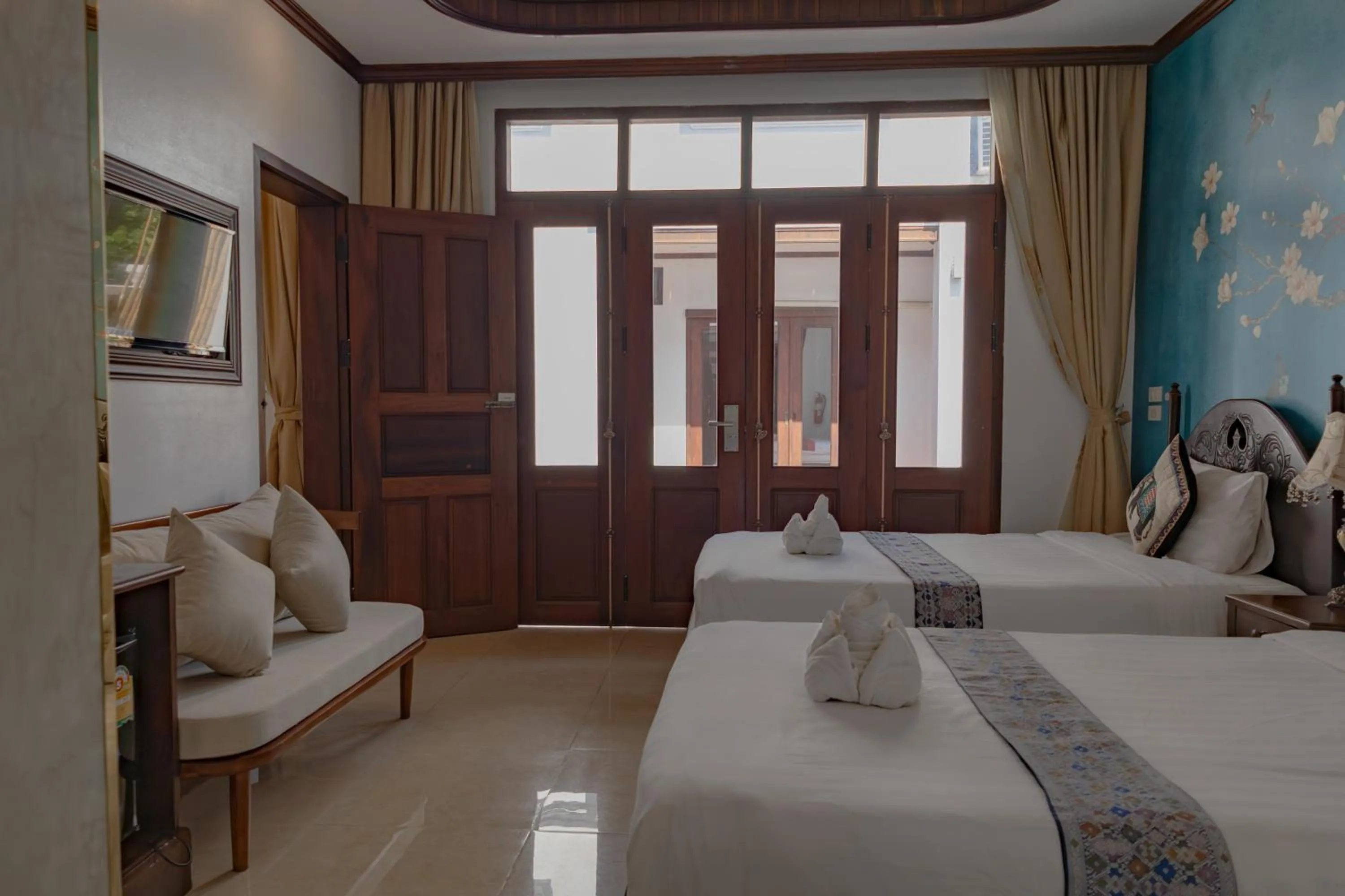 Photo of the whole room, Bed in Jasmine Luangprabang Hotel