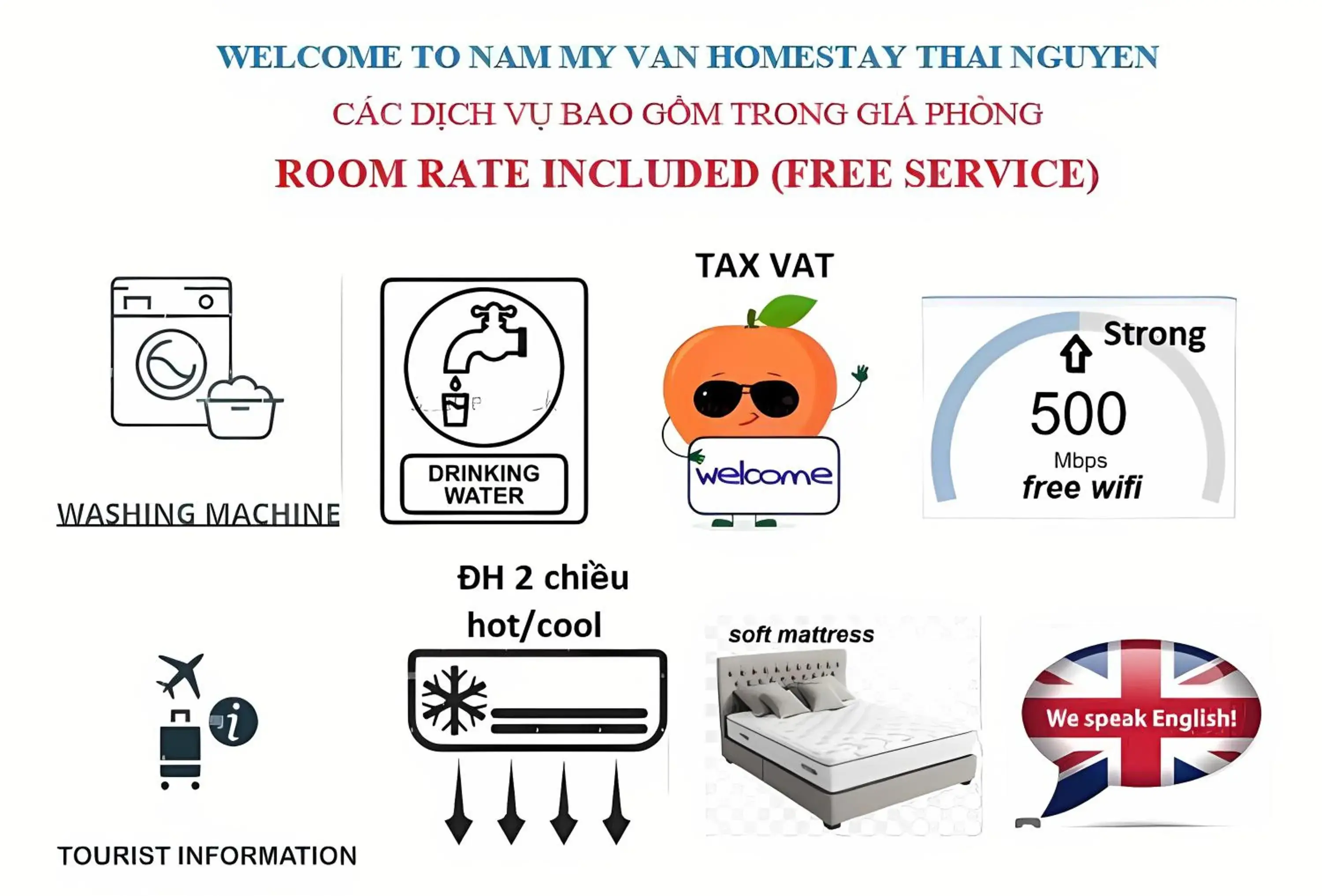 Double Room with Two Double Beds in Nam My Van Homestay - Thai Nguyen Double Room with Two Double Beds in Nam My Van Homestay - Thai Nguyen