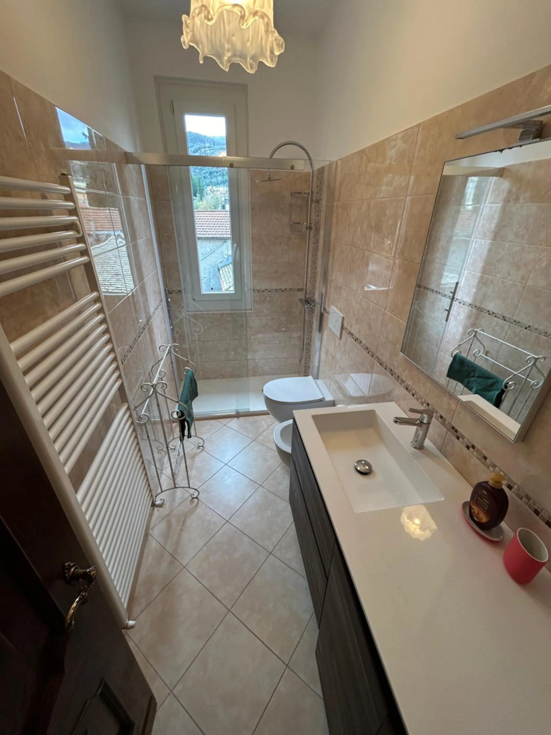 Shower in Turchino Apartment & Terrazza della Luisa by PortofinoVacanze