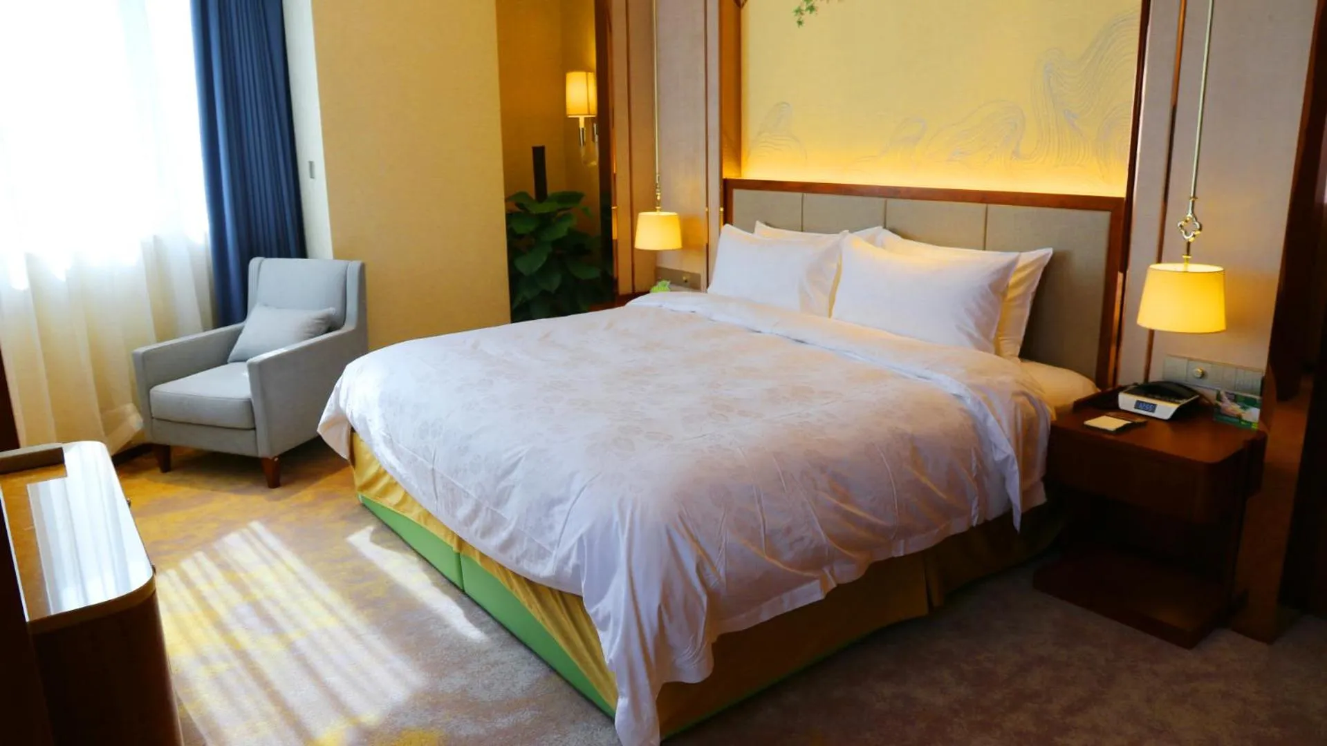 Bed in Jinling Shihu Garden Hotel