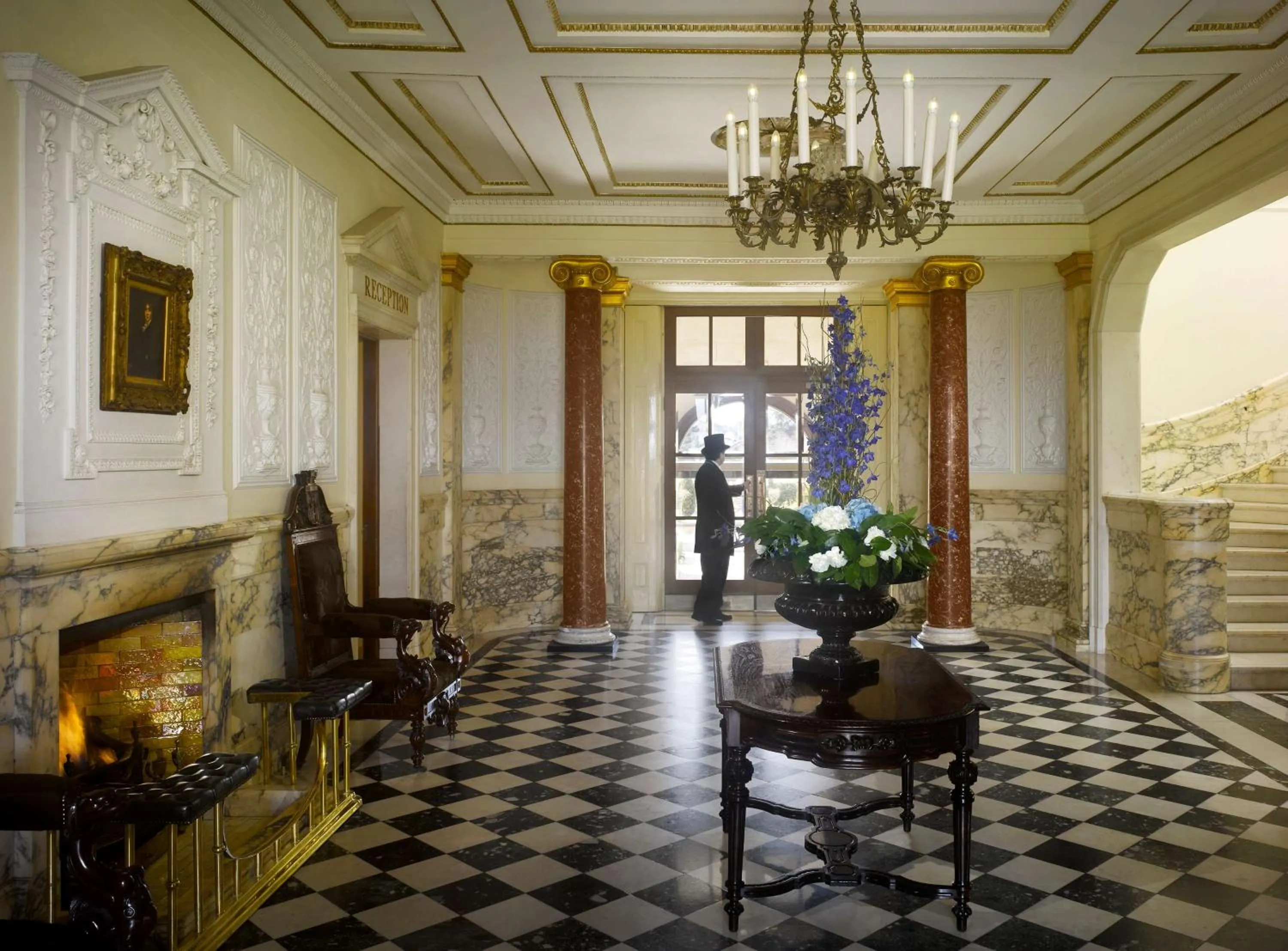 Lobby or reception in St Helen's Hotel, Dublin