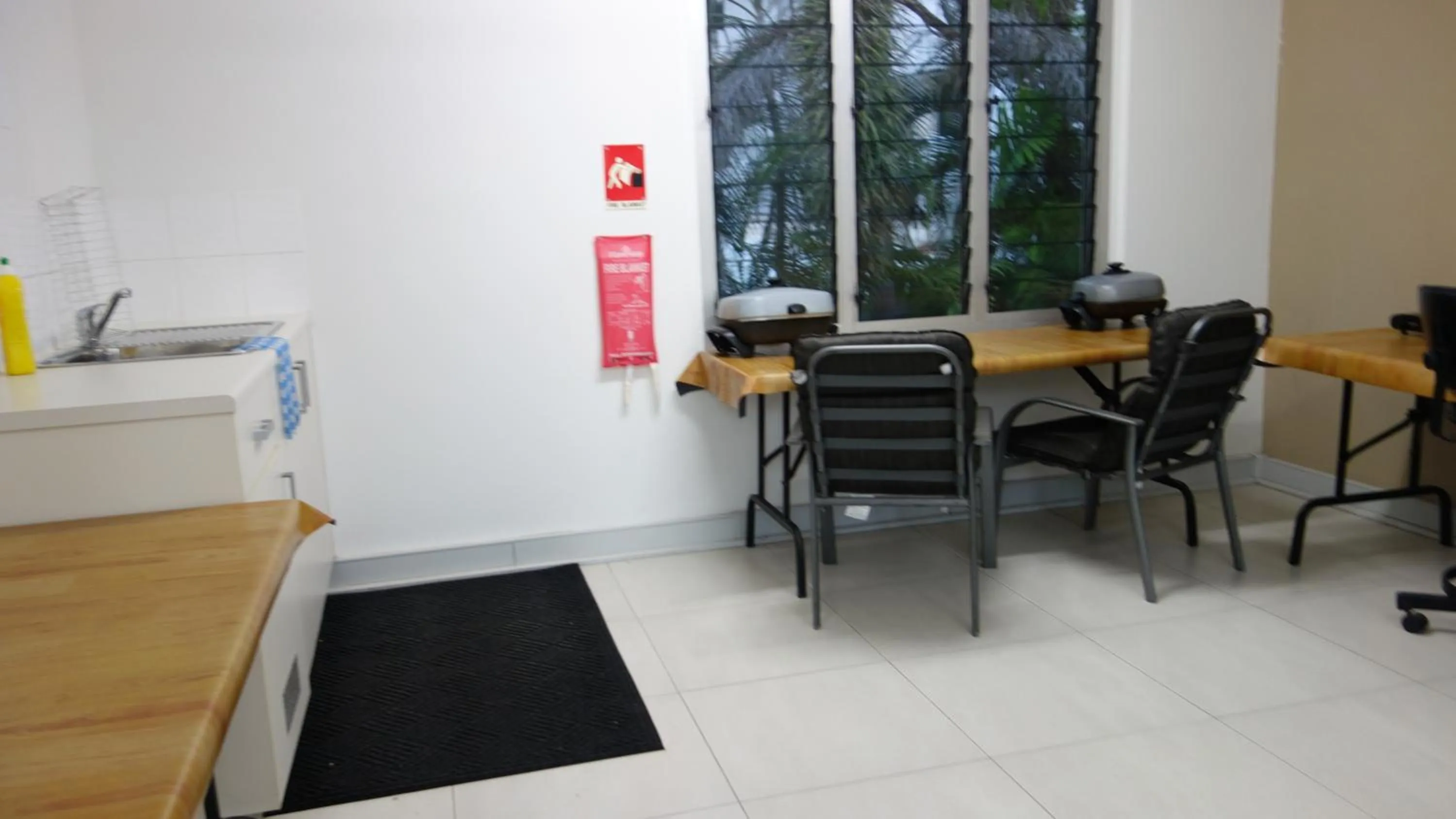 Communal kitchen in Bali Studio