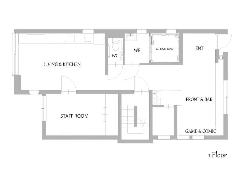 Floor plan in Mulan Hostel