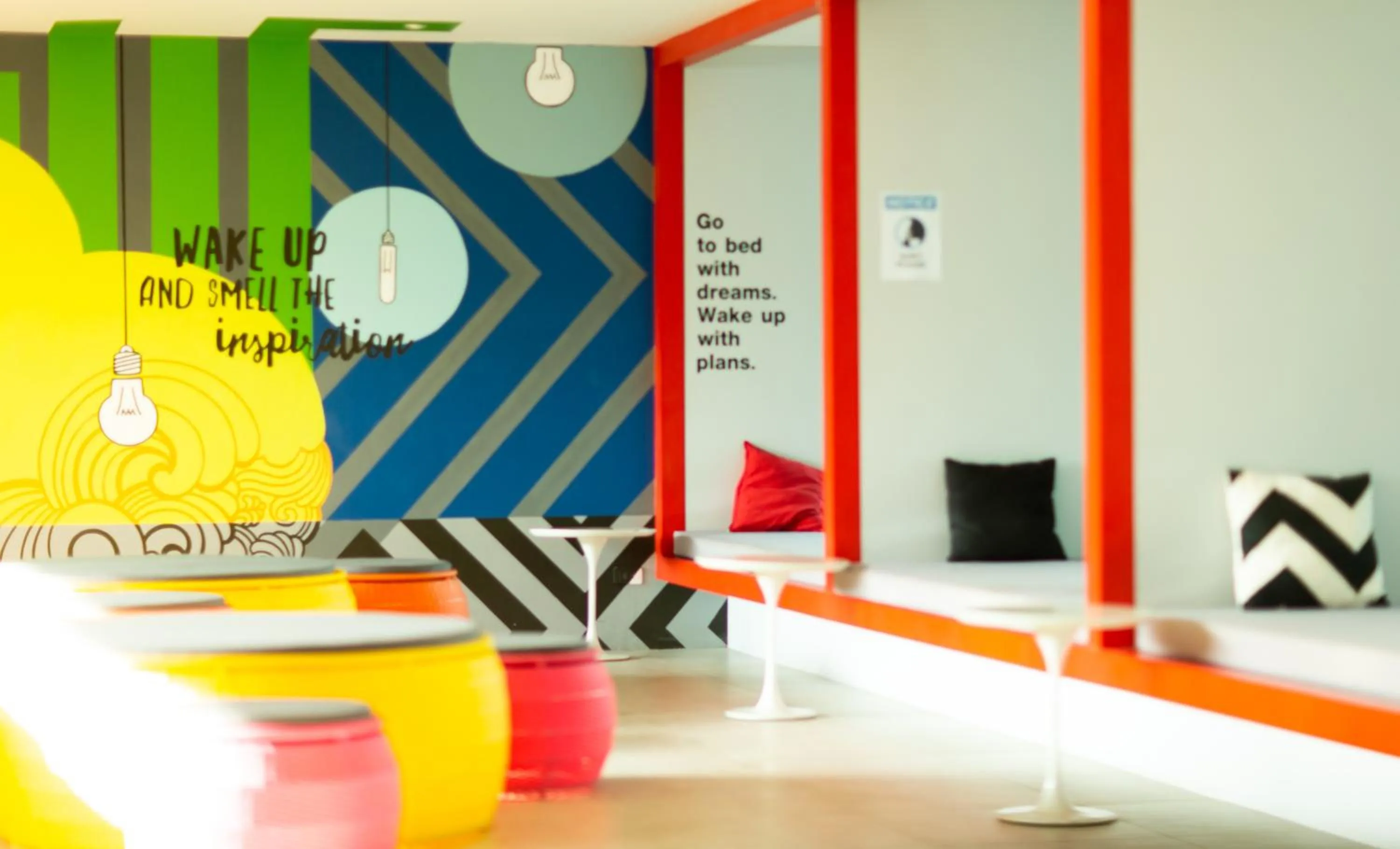 Seating area in Wake Up Aonang Hotel