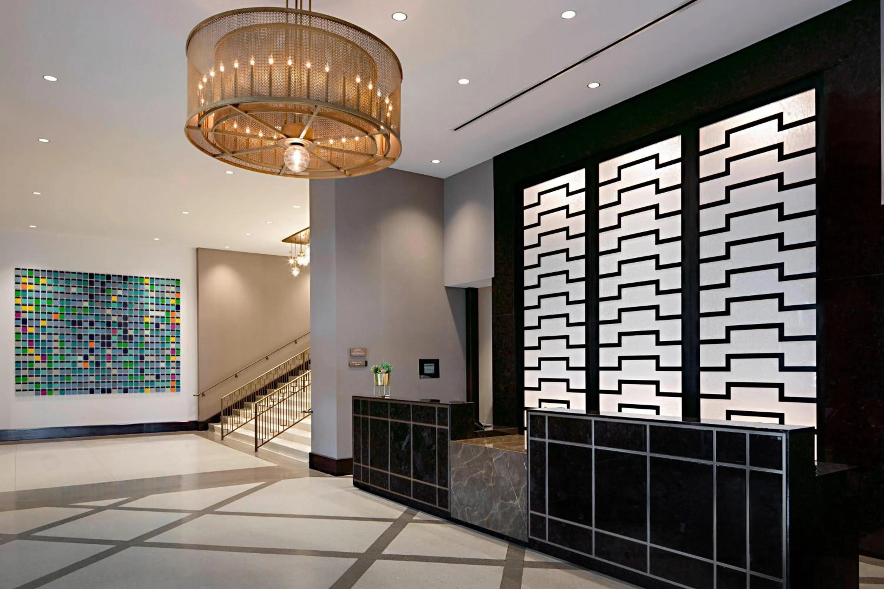 Lobby or reception in Omaha Marriott Downtown at the Capitol District
