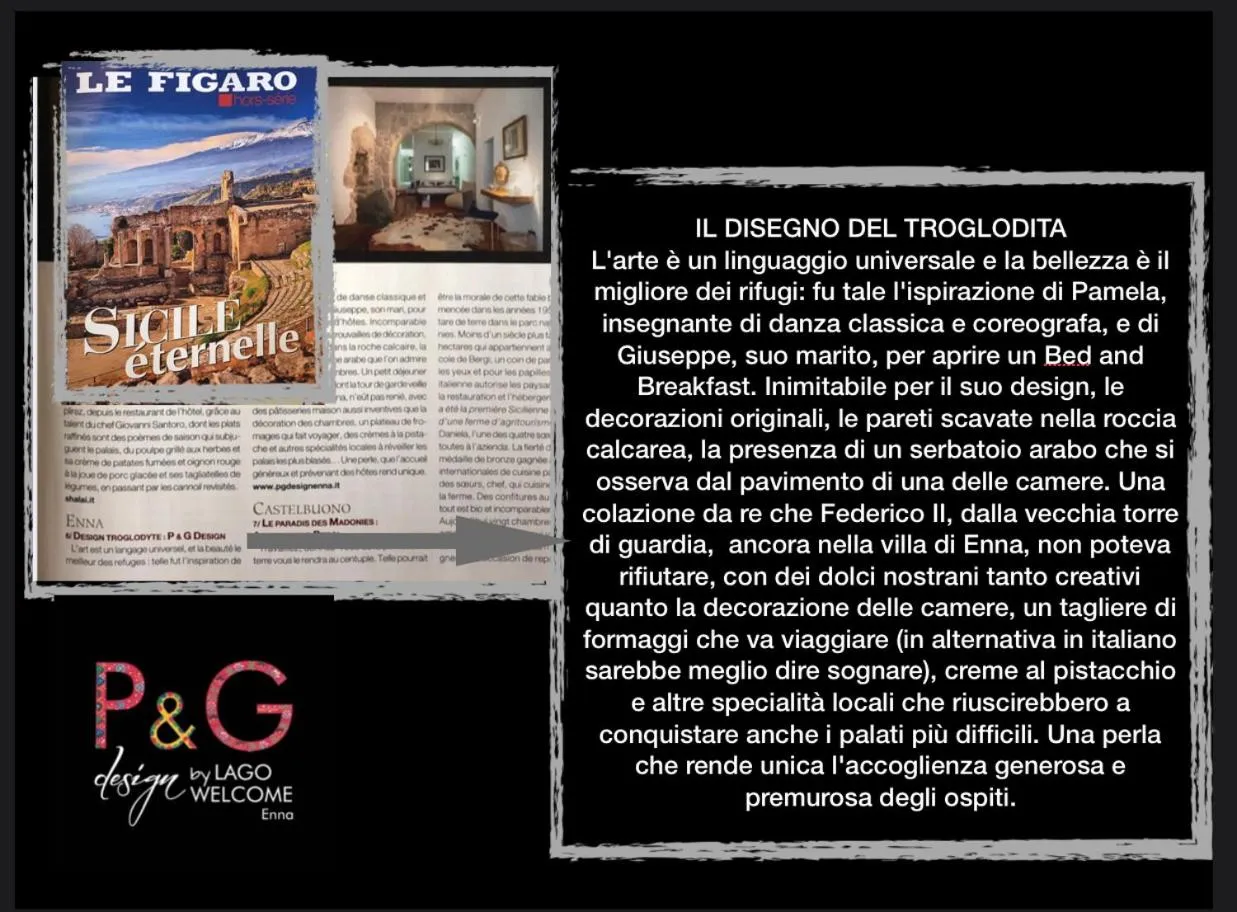 Text overlay in P&G design by Lago Welcome Enna