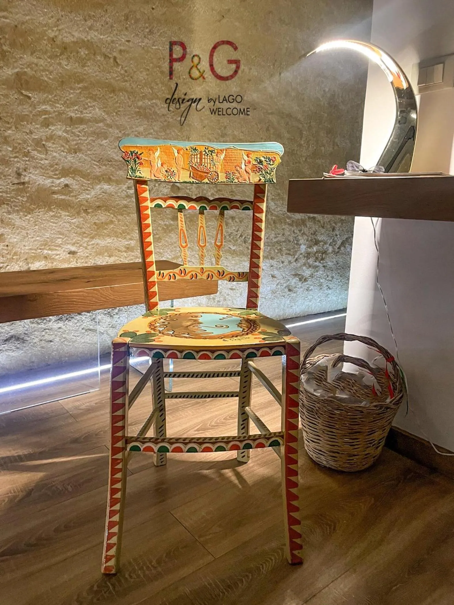 Decorative detail in P&G design by Lago Welcome Enna