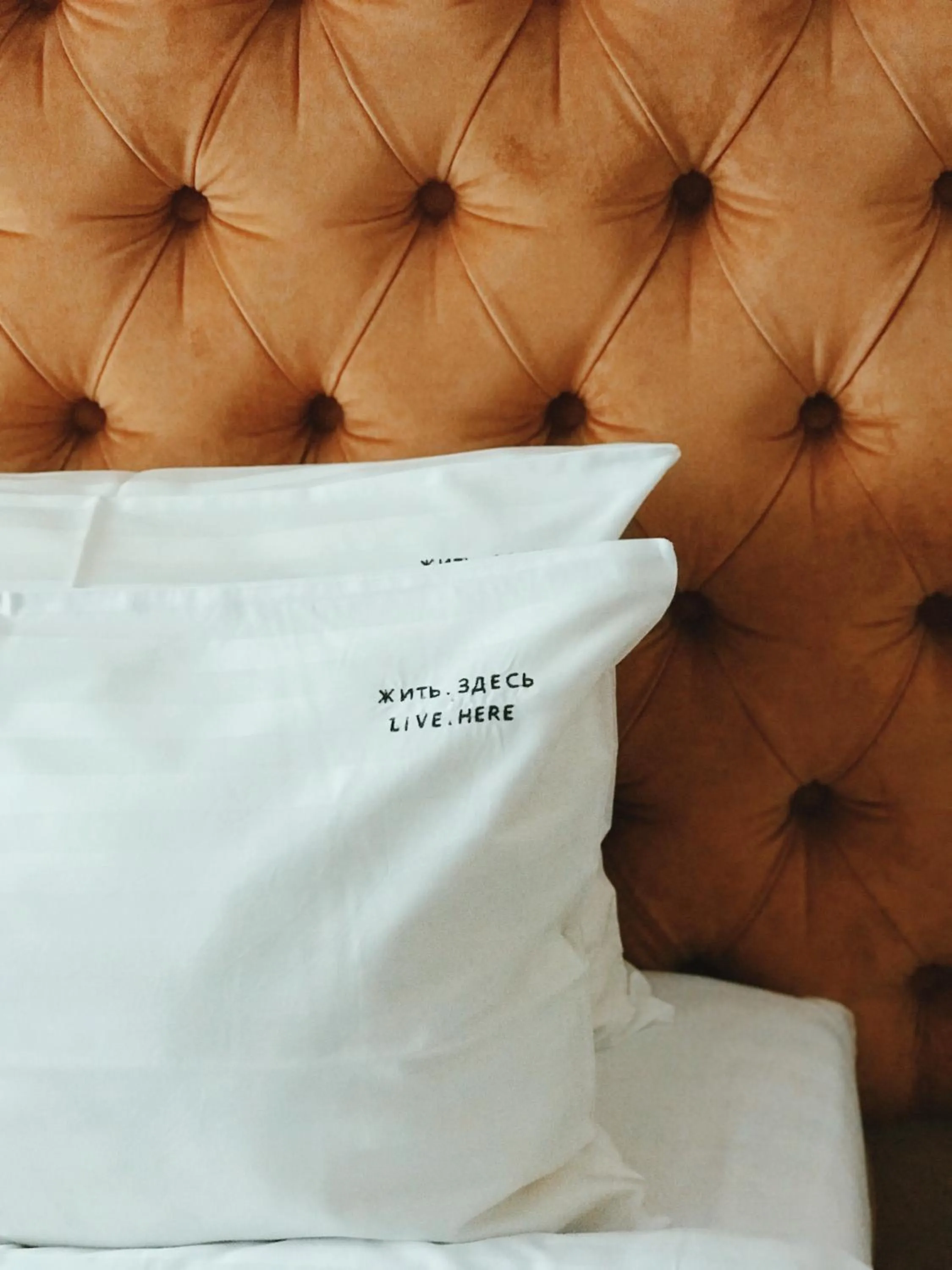 Decorative detail, Bed in Live.Here.Hotel