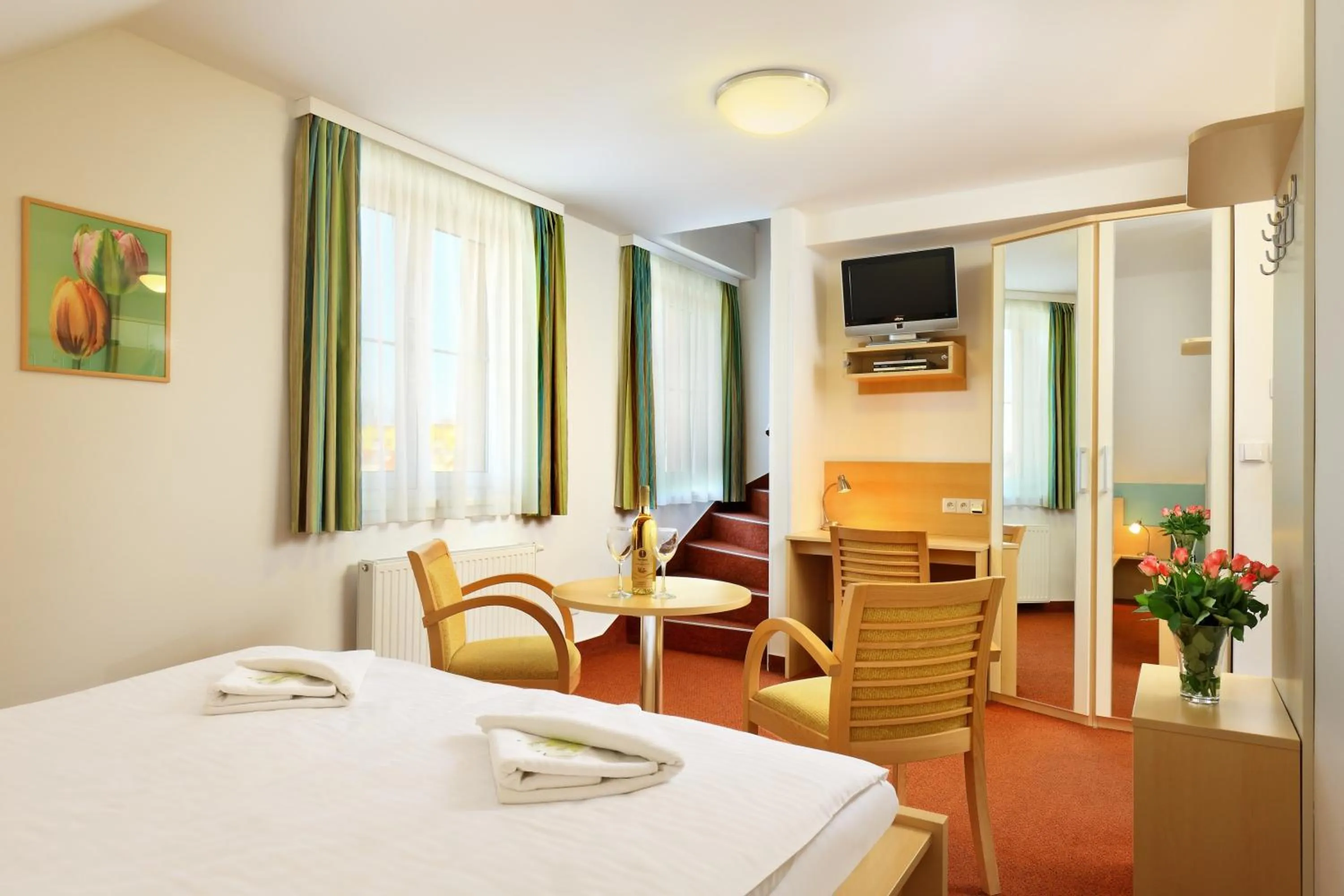 Bedroom, Bed in Penzion Krumlov - Massage studio