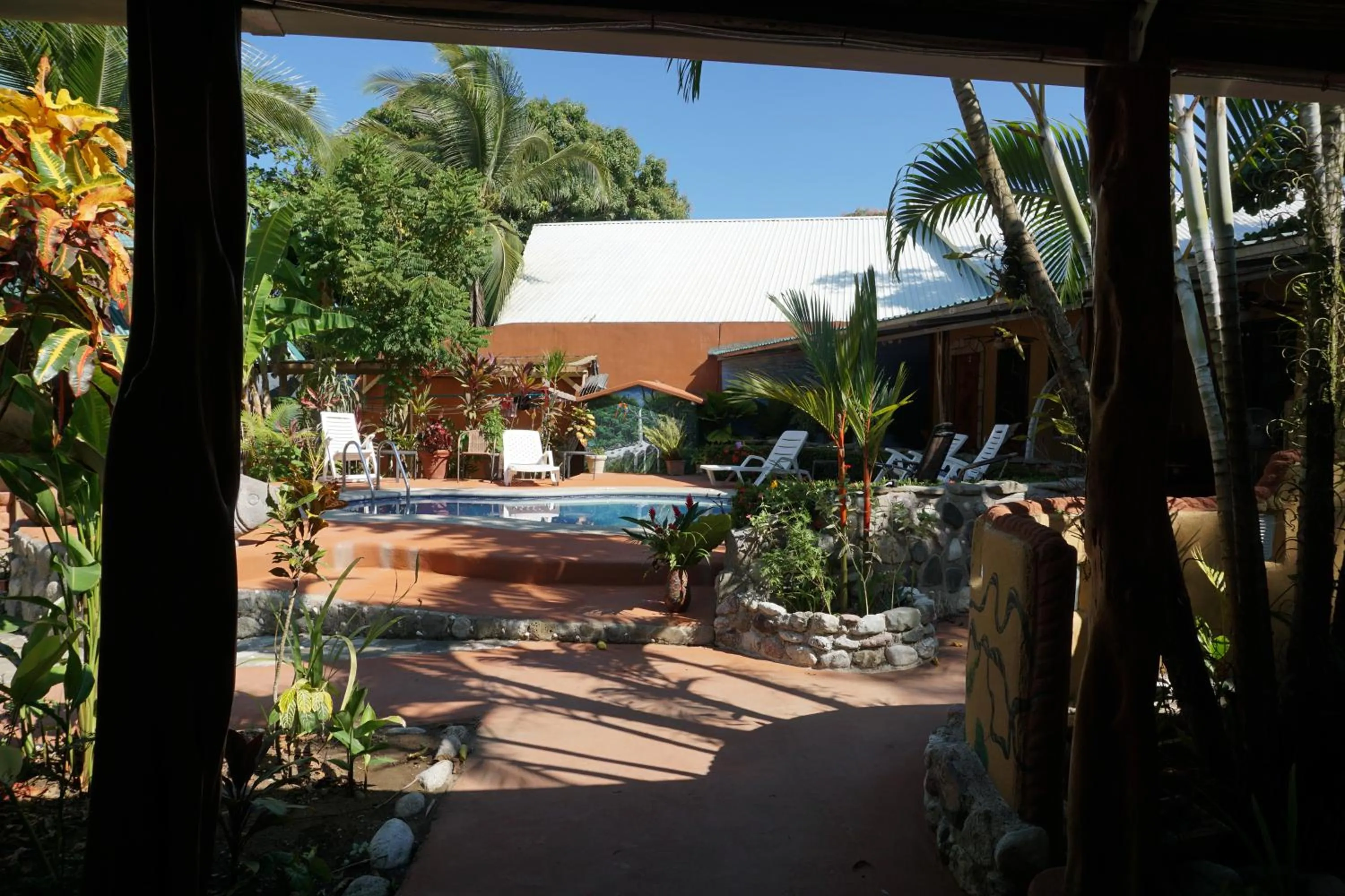 Pool view in Cabinas Jimenez
