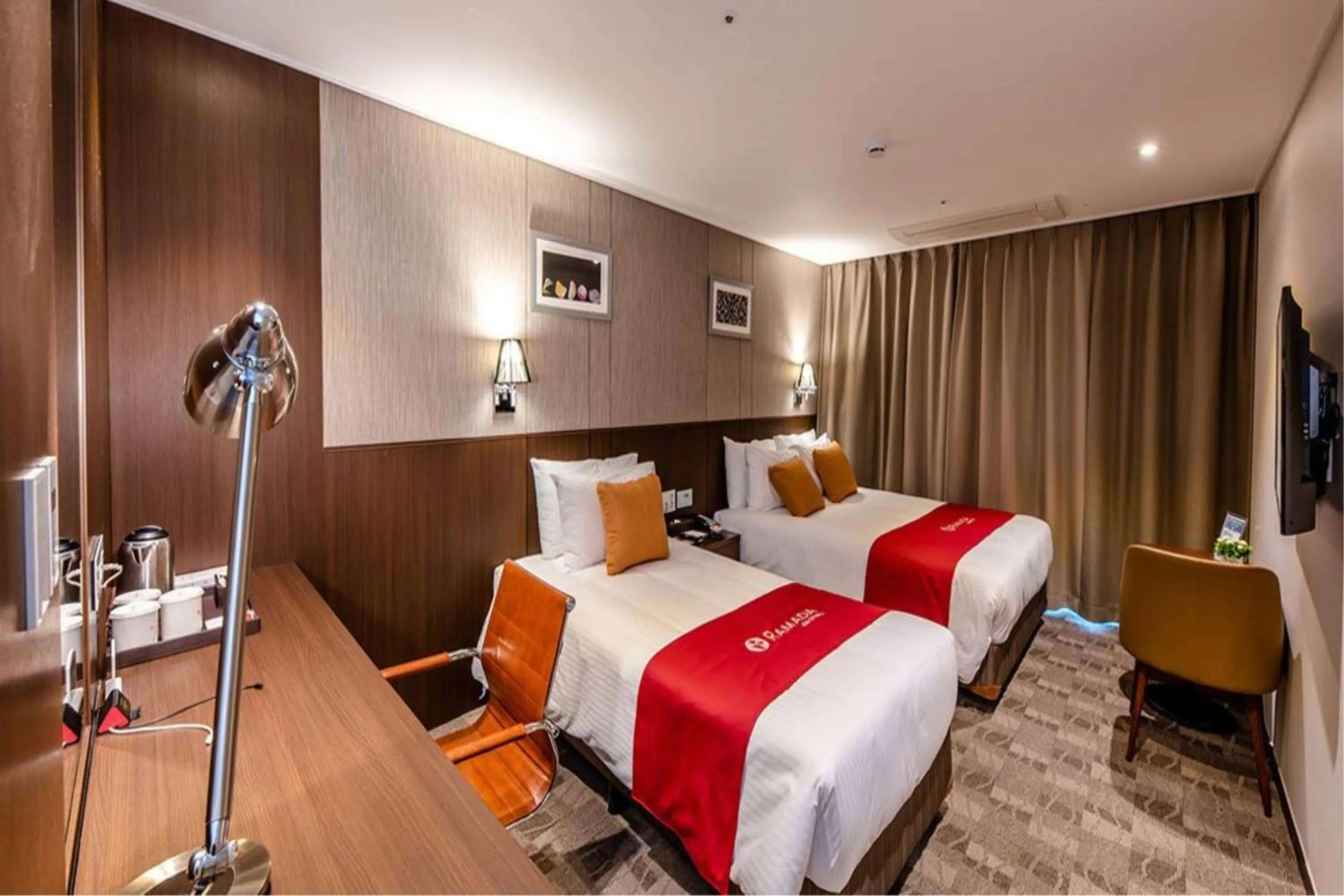 Photo of the whole room, Bed in Ramada by Wyndham Jeju City Hall