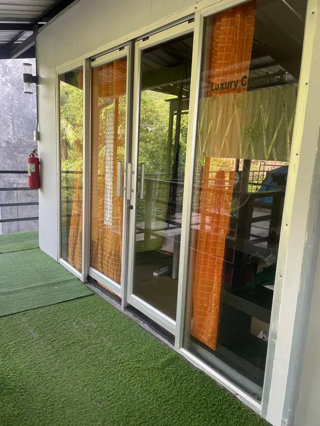 fireplace in White Jail at Koh Tao Hostel