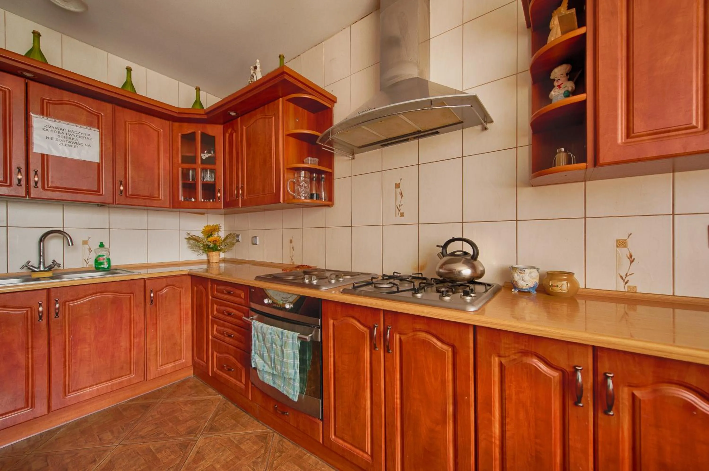 Kitchen or kitchenette in Pokoje u Borzana