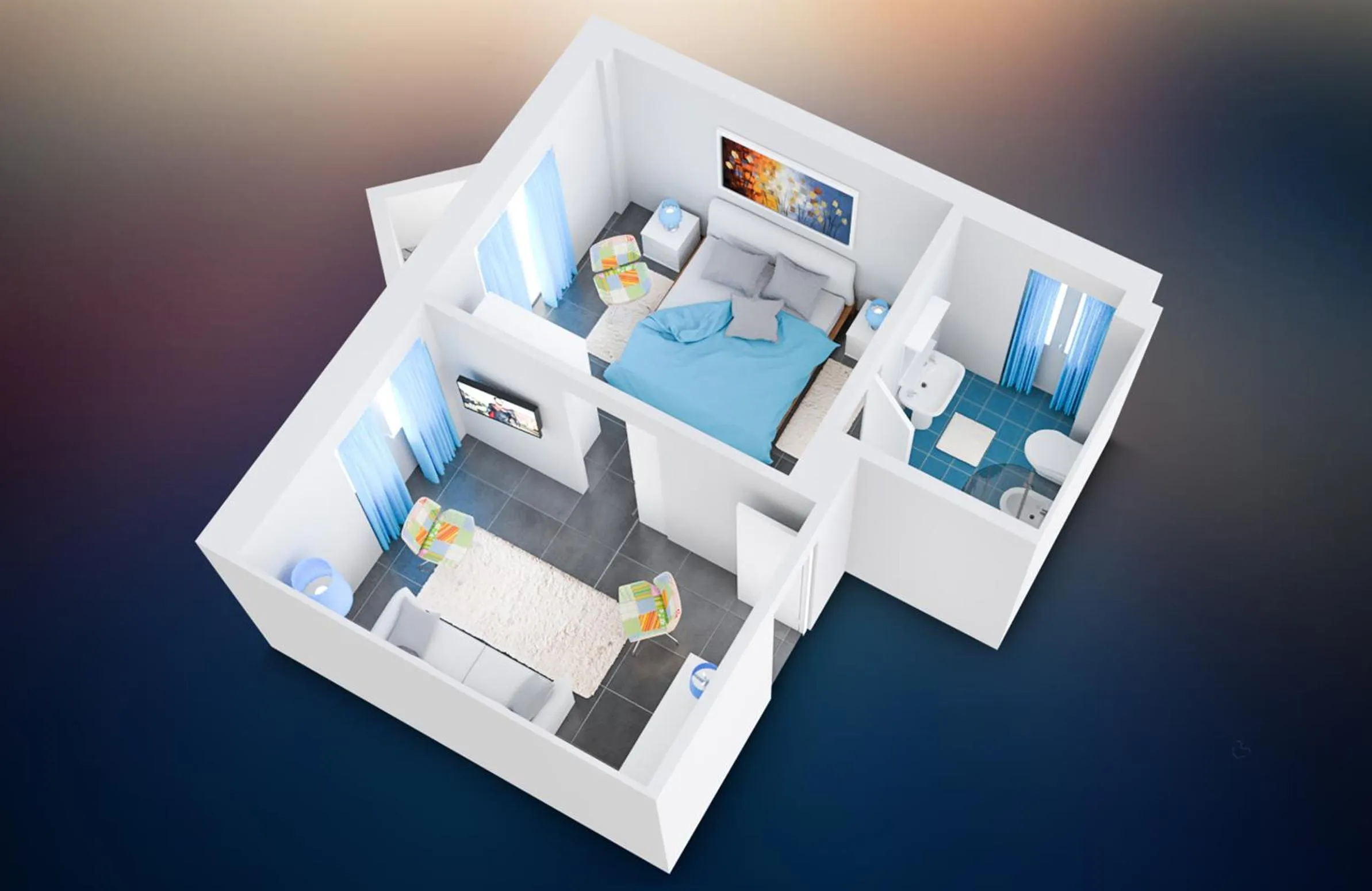 Photo of the whole room in B&B L’Angolino