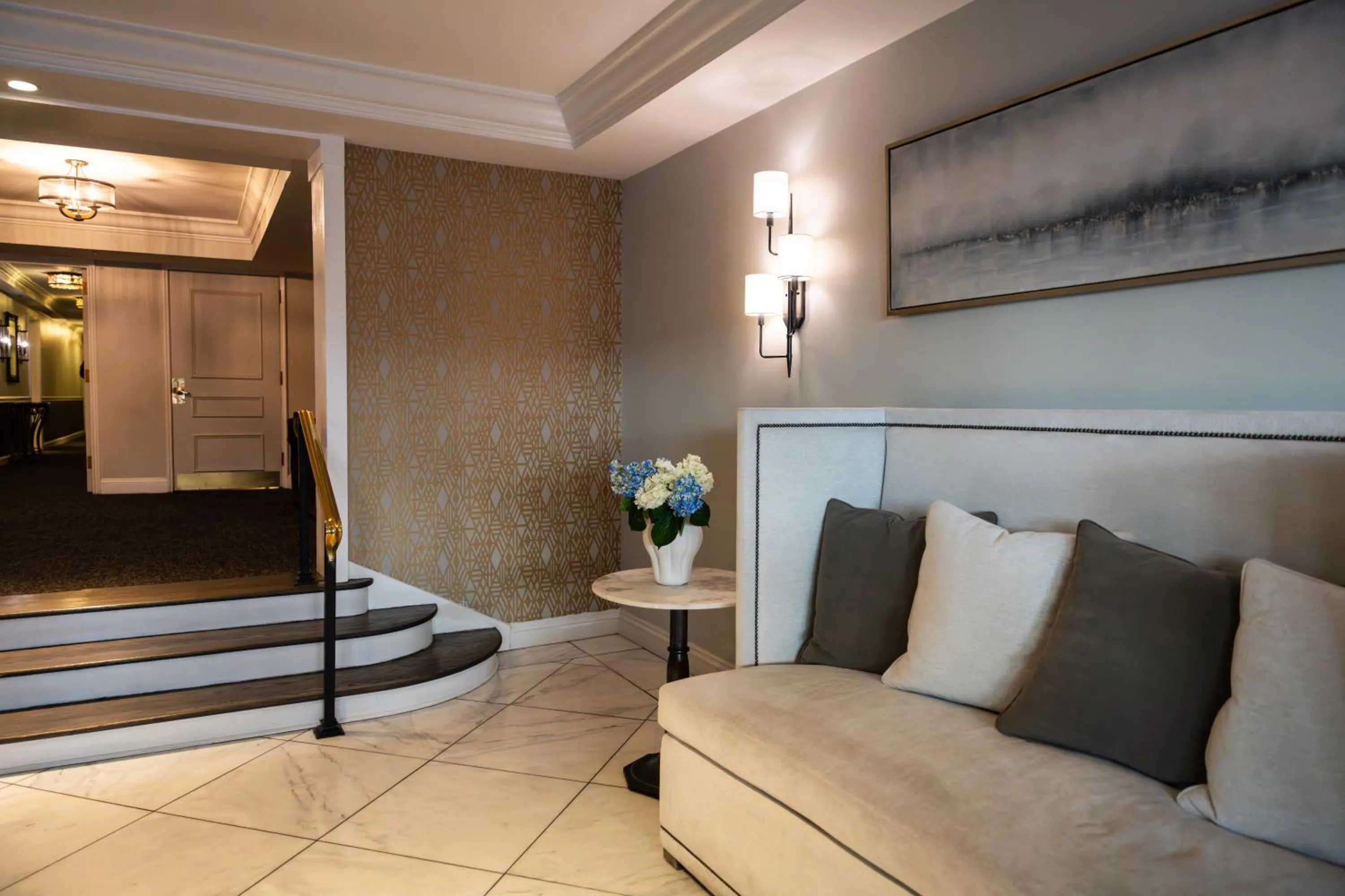 Lobby or reception in The Normandy Hotel