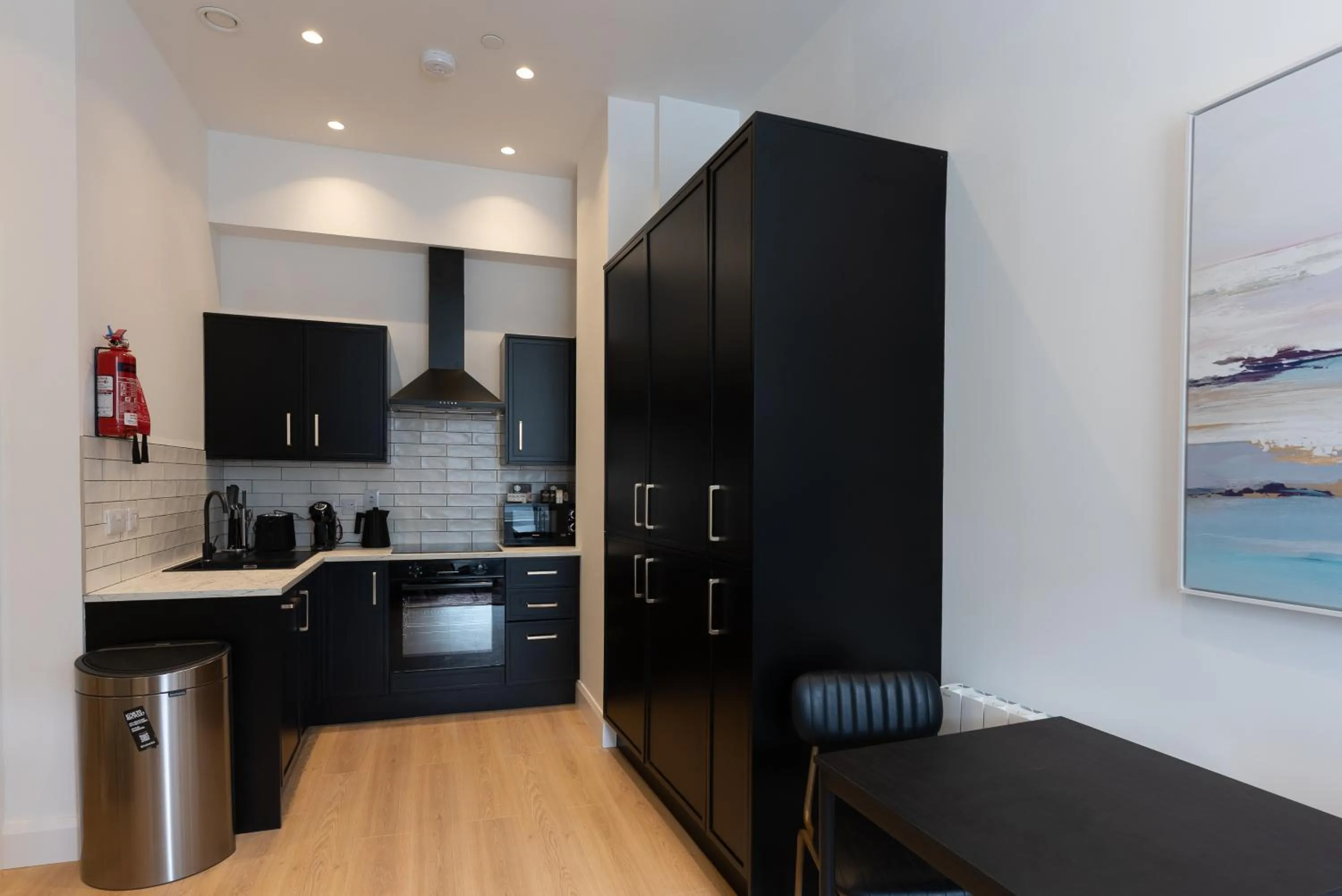 Kitchen or kitchenette in Hotel Isaacs Cork City