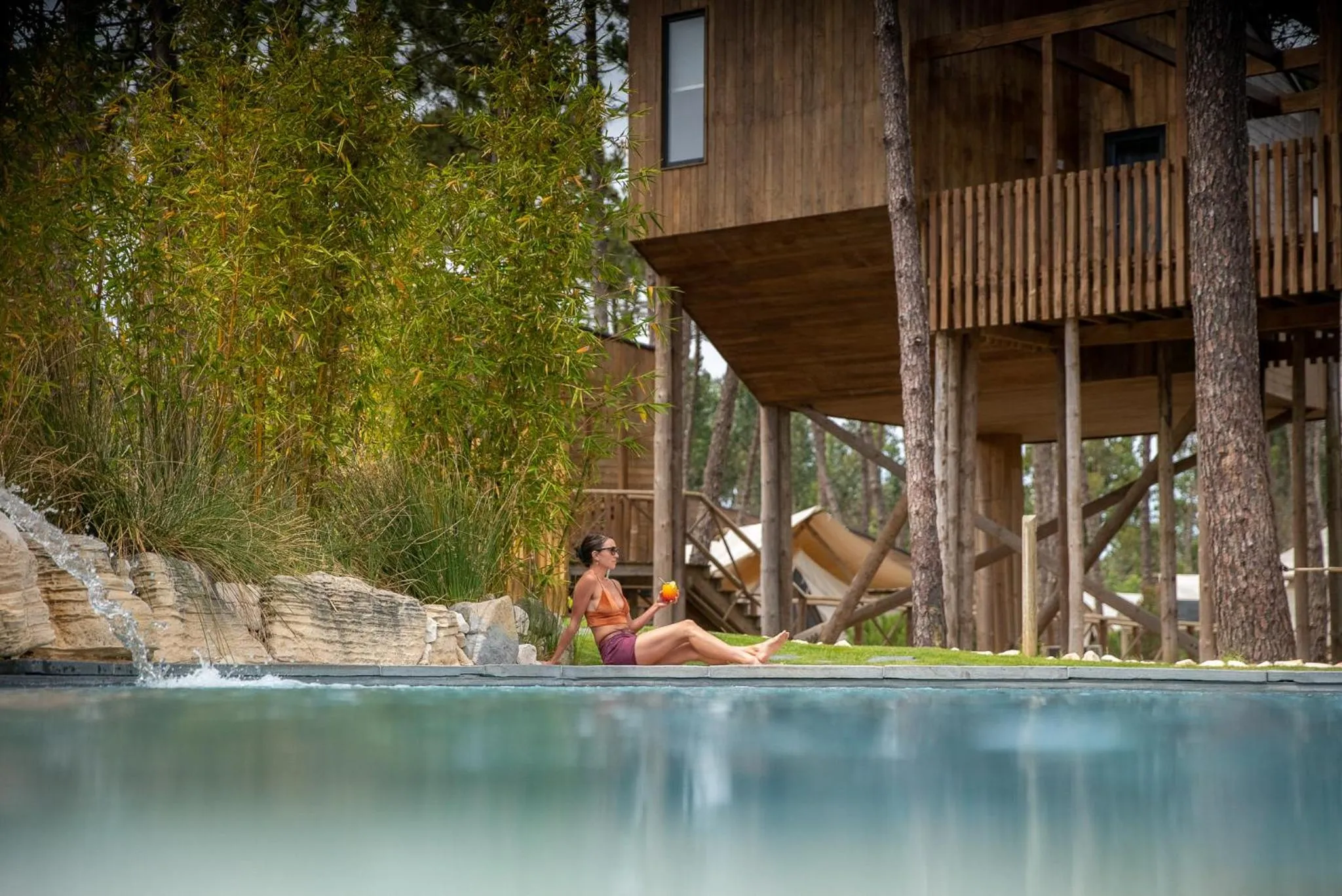 Swimming pool in Bukubaki Eco Surf