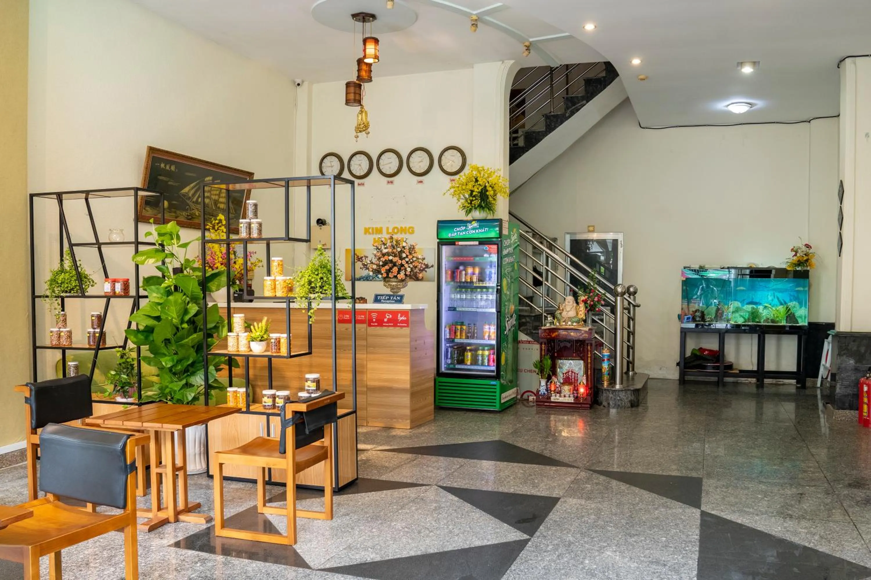 Lobby or reception in Aqua Kim Long Hotel