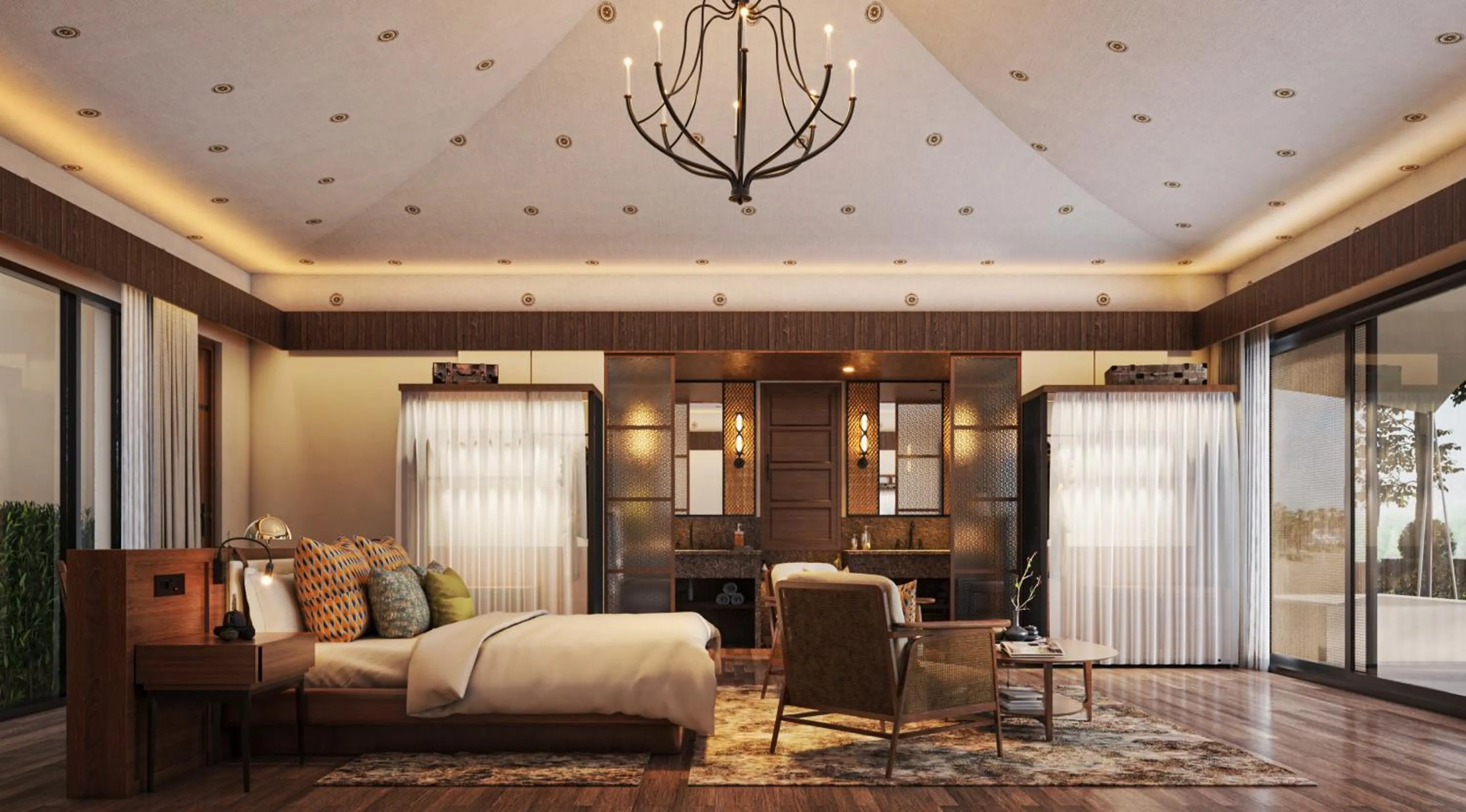 Bathroom, Bed in Alila Fort Bishangarh Jaipur - A Hyatt Brand