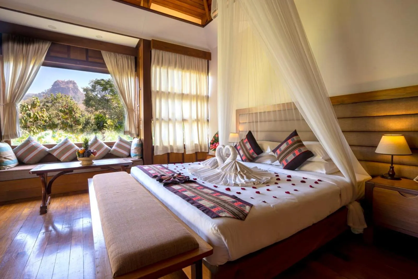 Bed in Popa Garden Resort