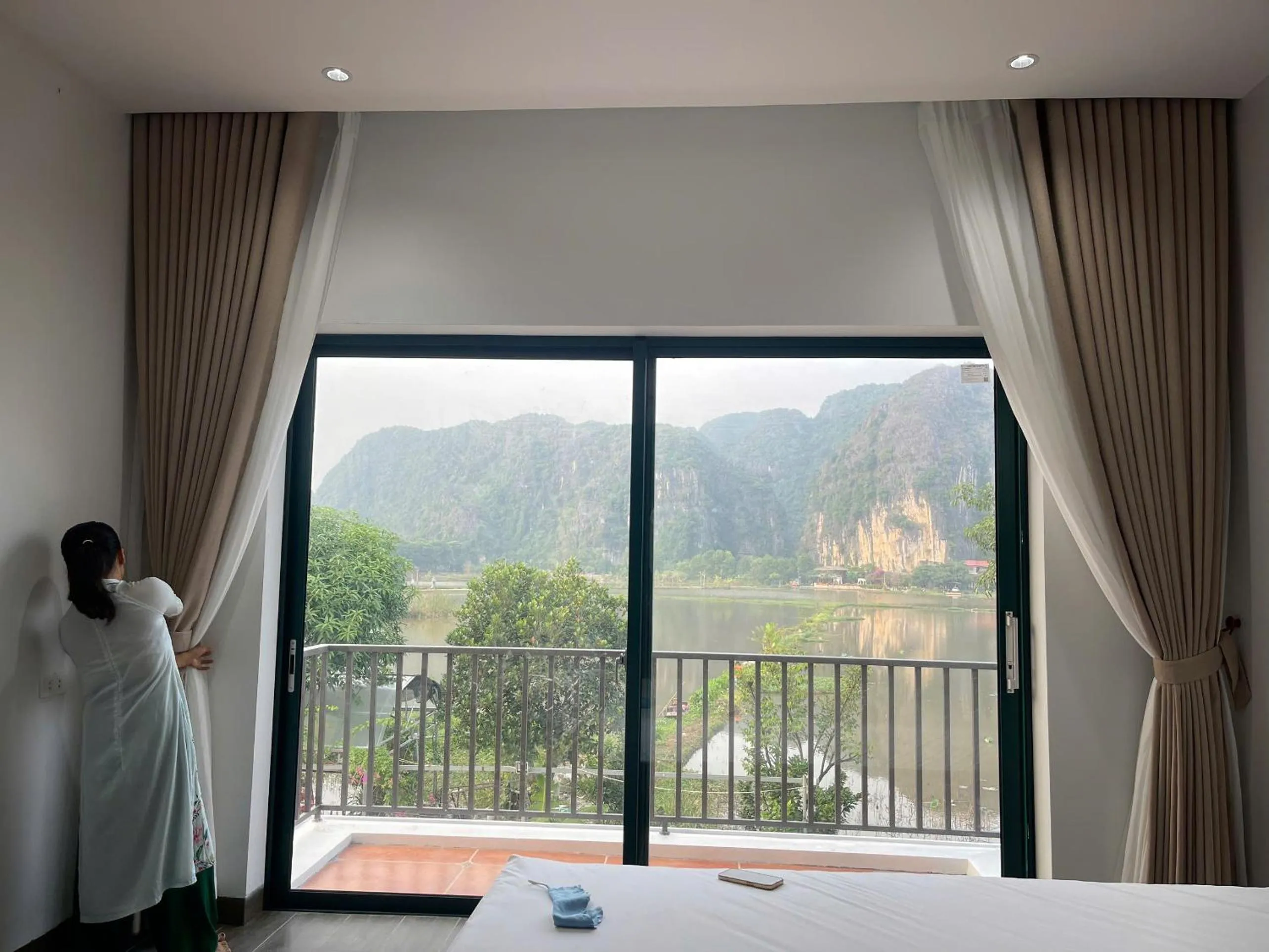 Natural landscape, Bed in Tam Coc Mountain View Homestay