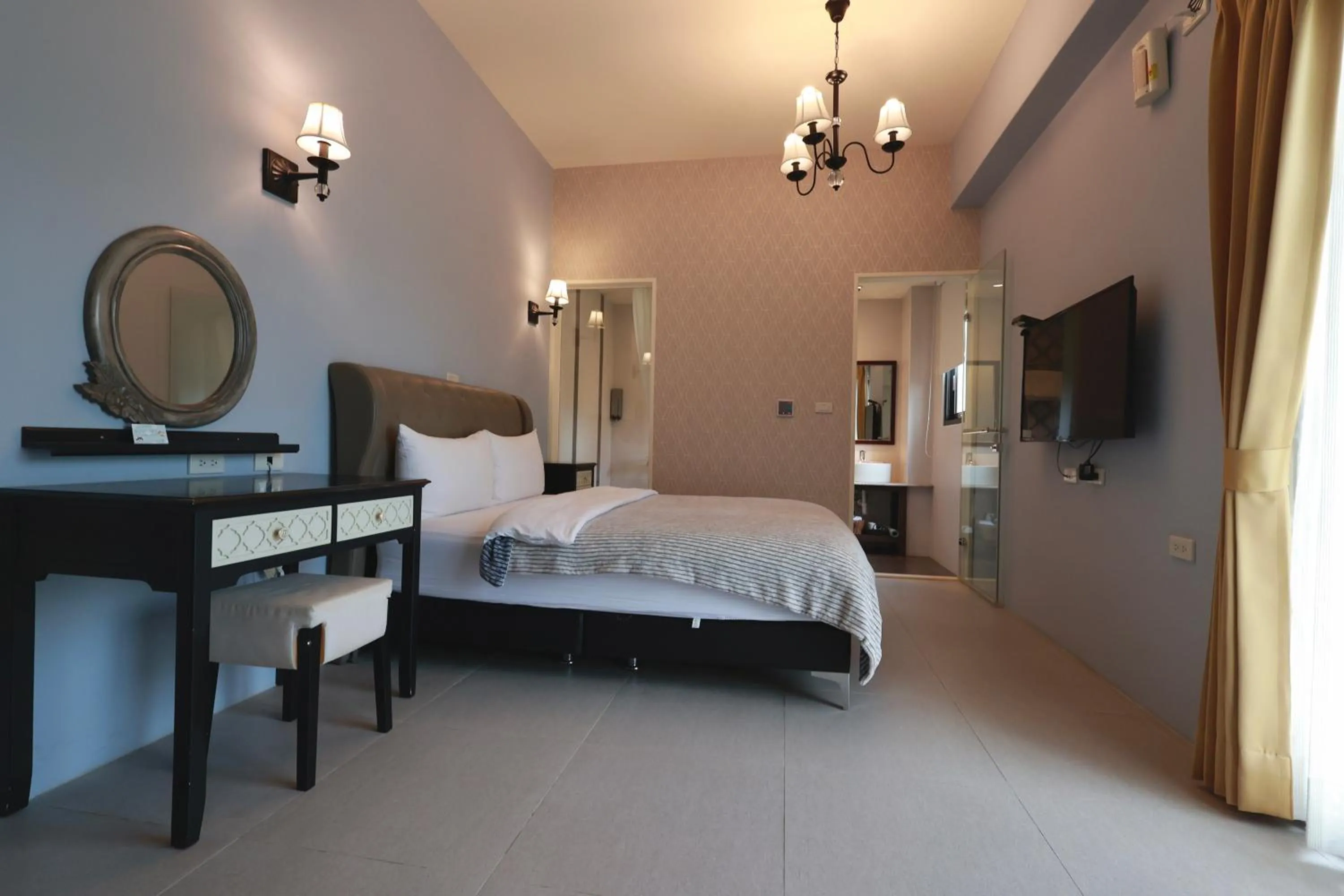 Bed in Taroko Mountain View B&B