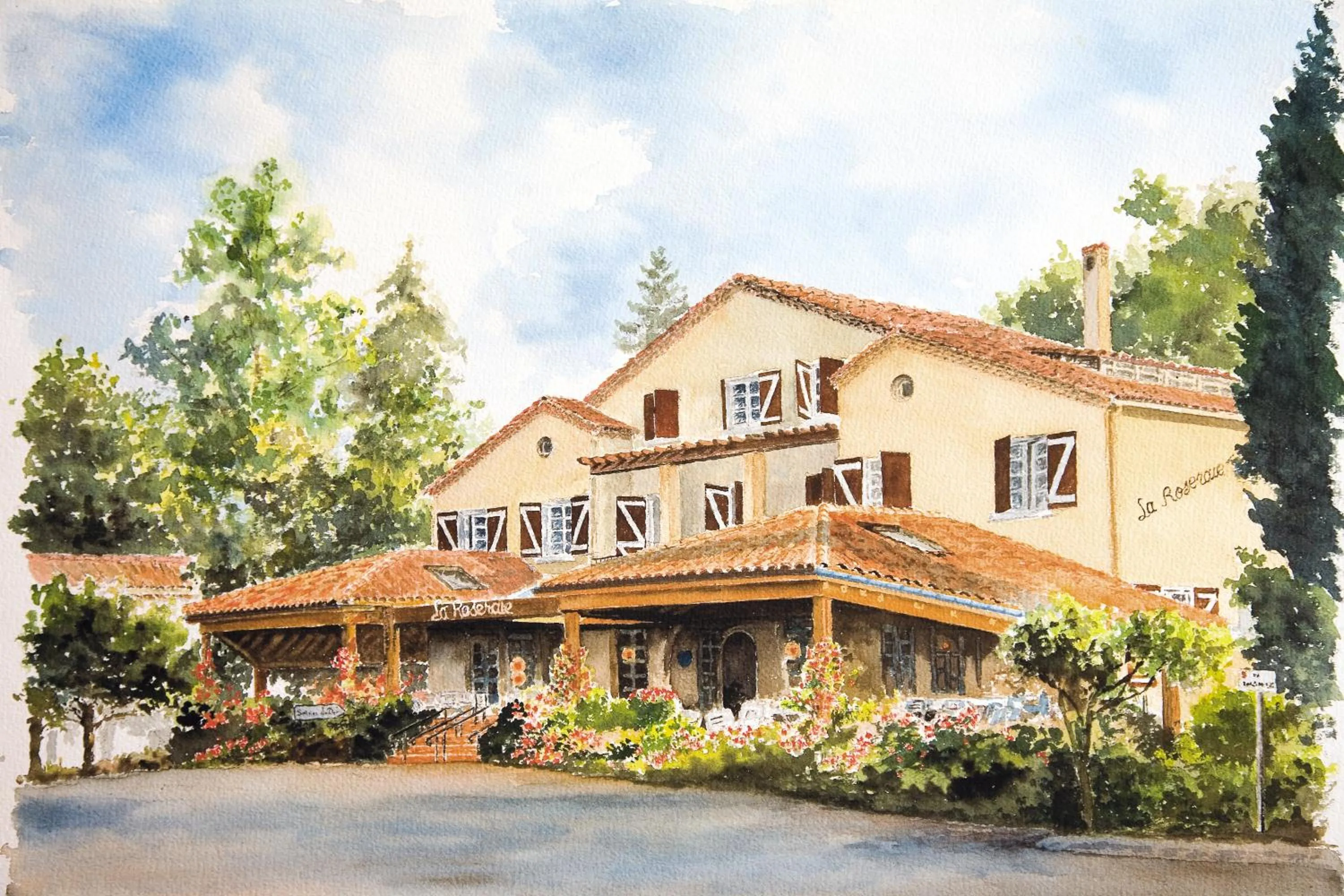 Facade/entrance in Hostellerie de La Roseraie