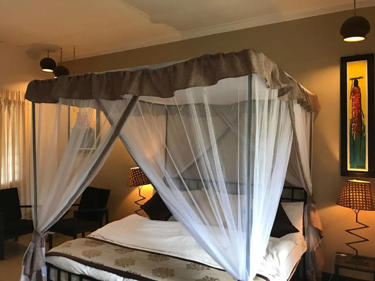 Decorative detail, Bed in Ameg Lodge Kilimanjaro