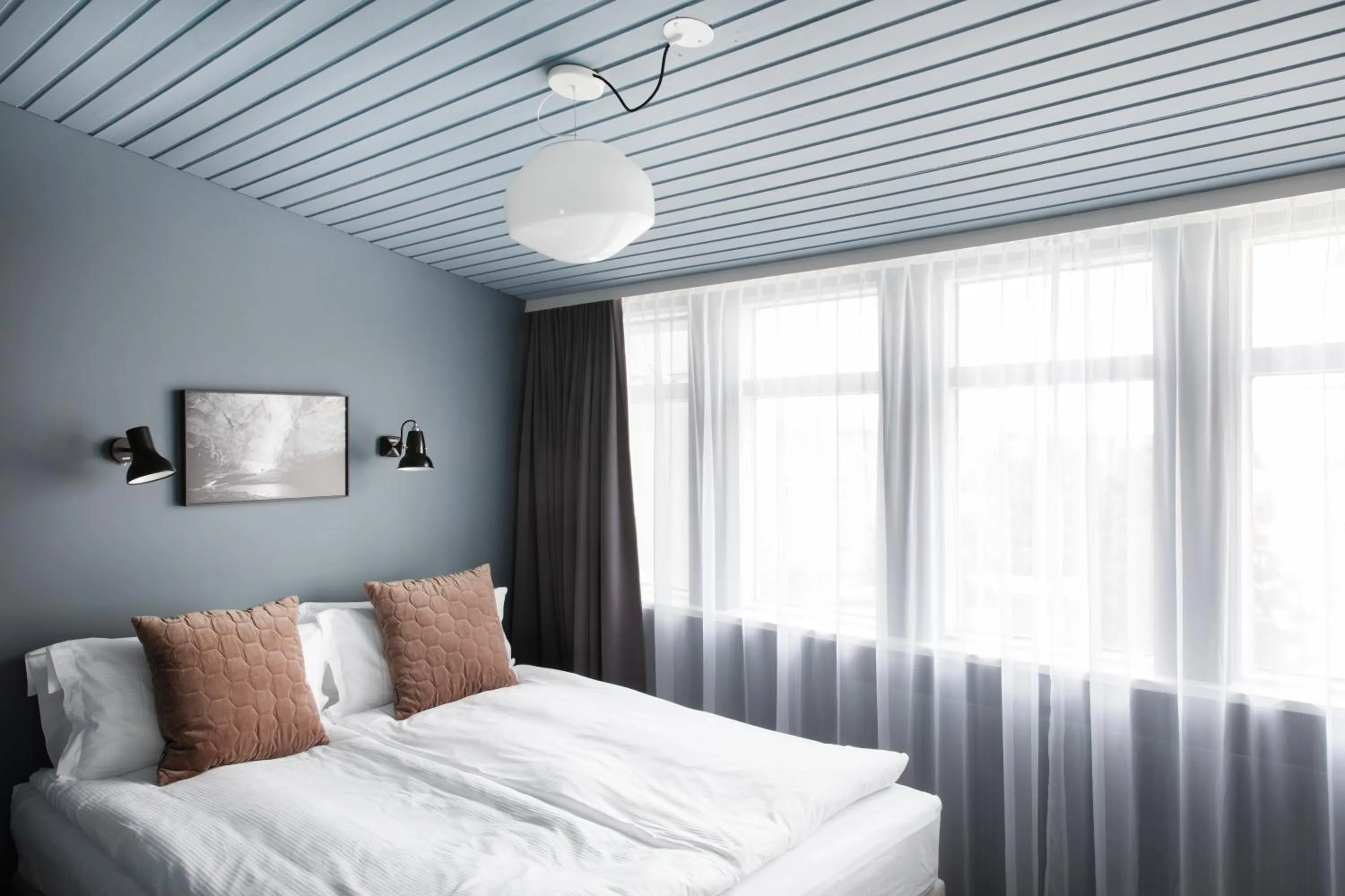 Bed in Hotel Ódinsvé