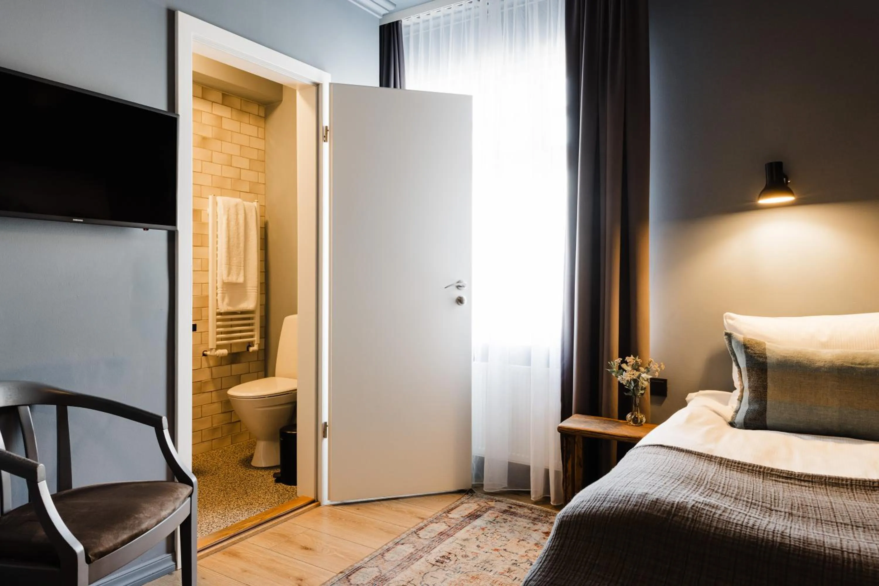 Bed in Hotel Ódinsvé