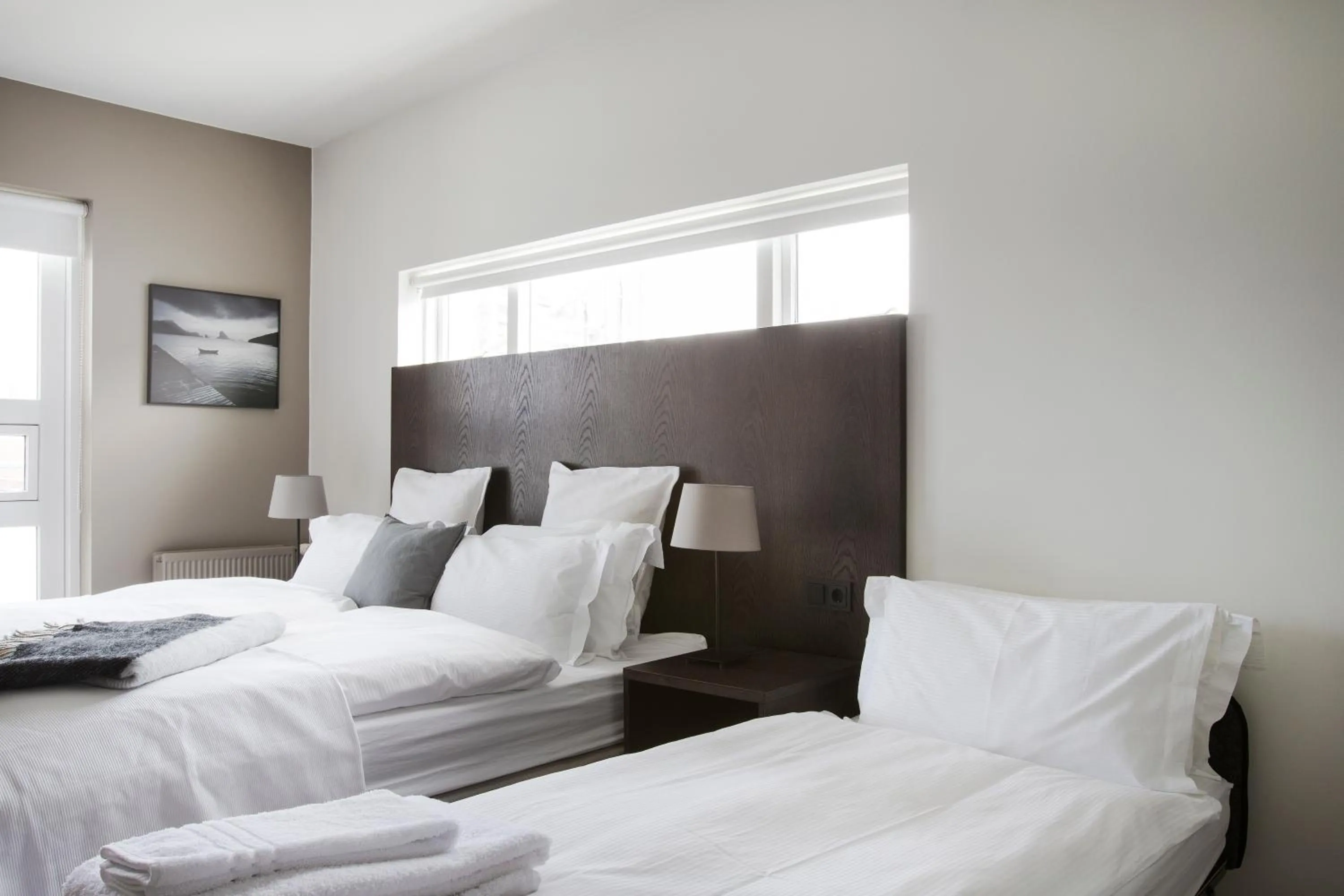 Bed in Hotel Ódinsvé