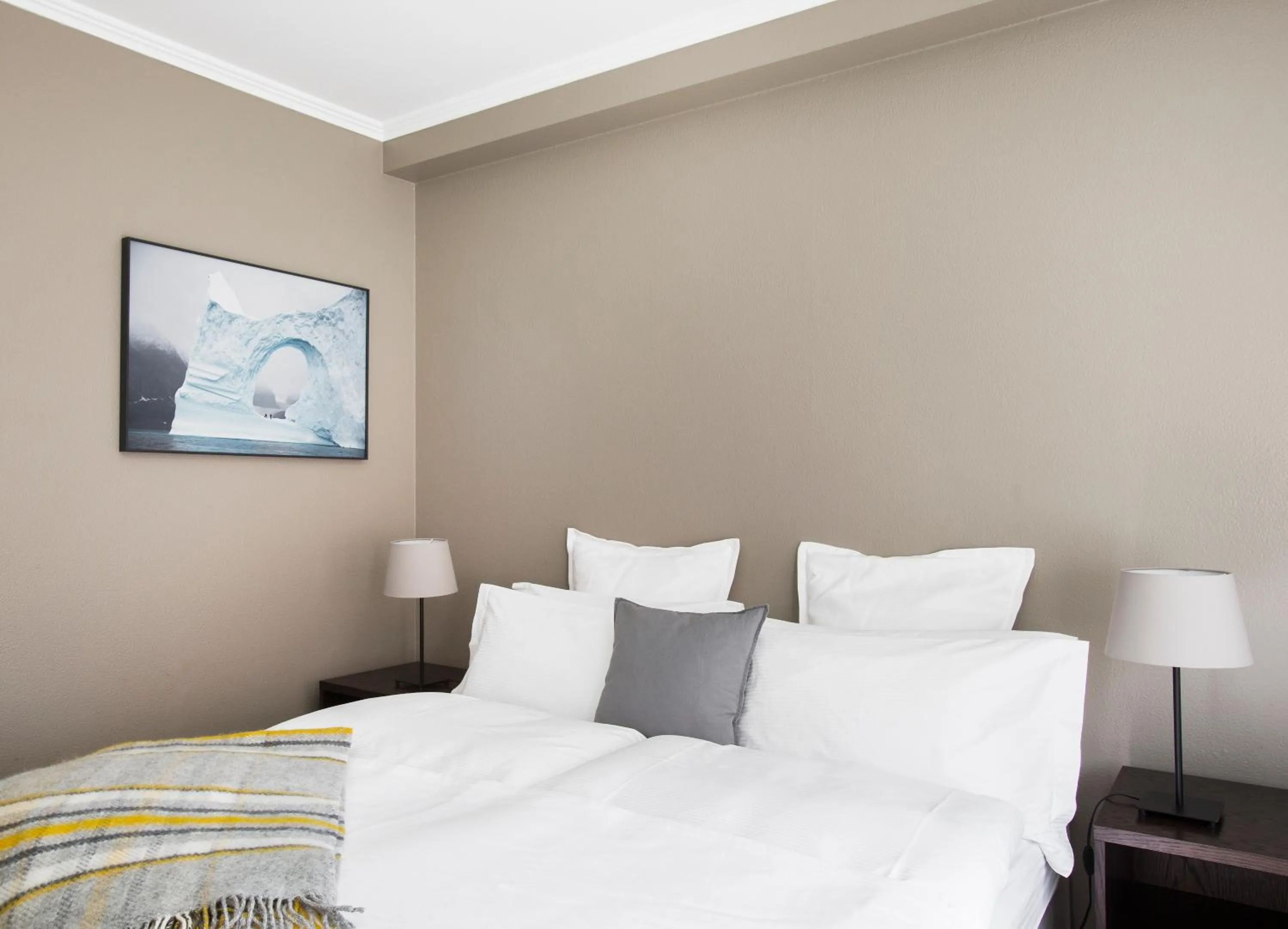 Bed in Hotel Ódinsvé