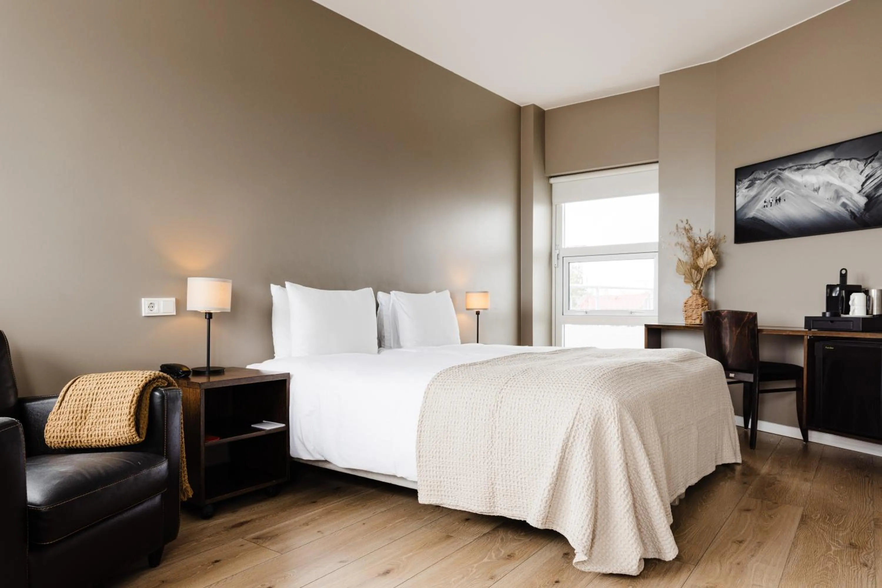 Bedroom, Bed in Hotel Ódinsvé