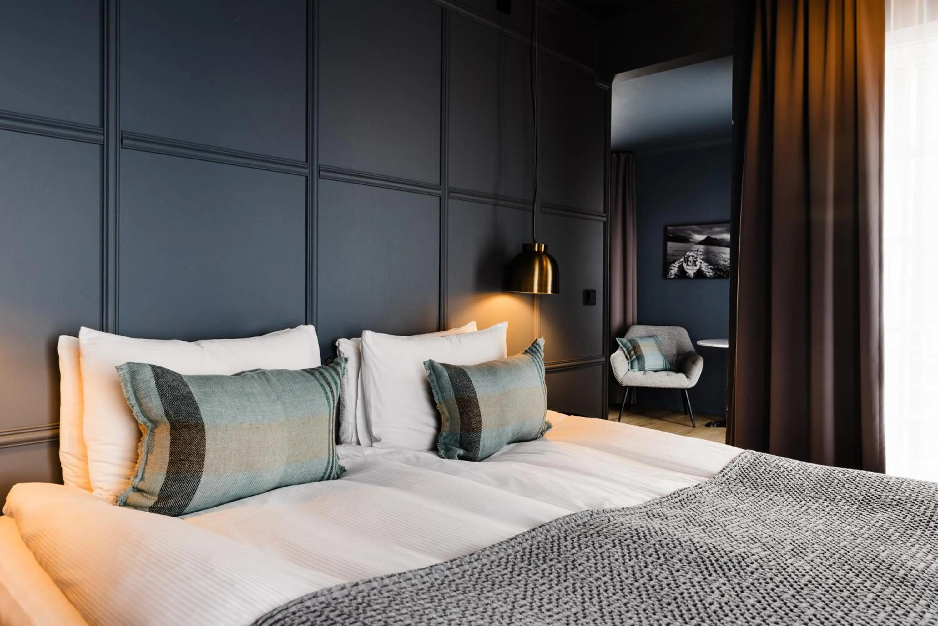 Bed in Hotel Ódinsvé