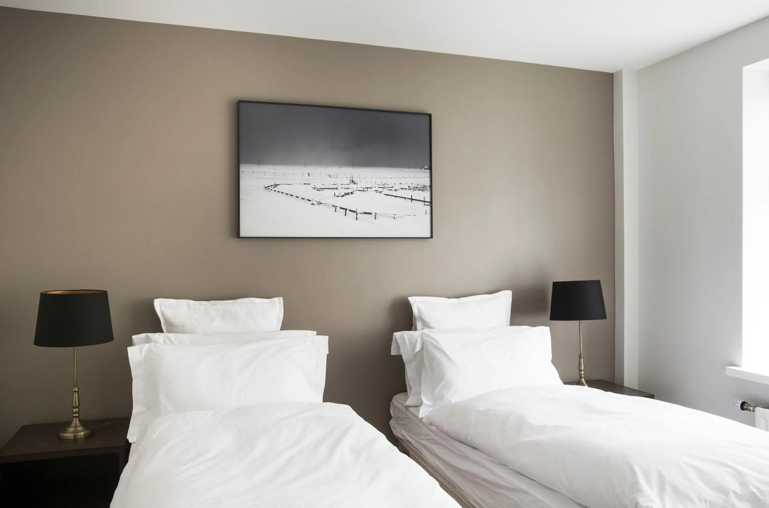 Bed in Hotel Ódinsvé