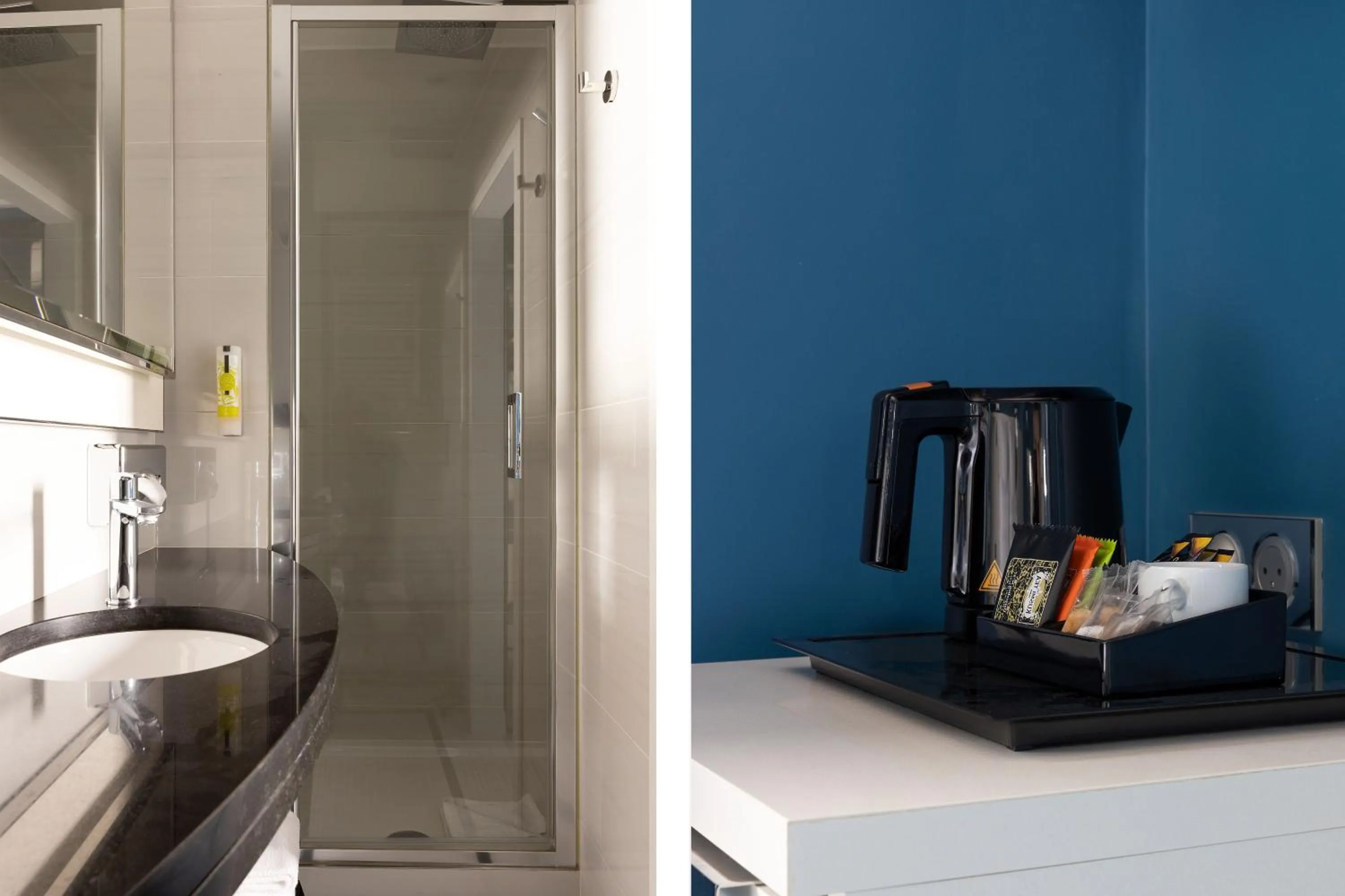 Shower in Petit Madeleine Hôtel