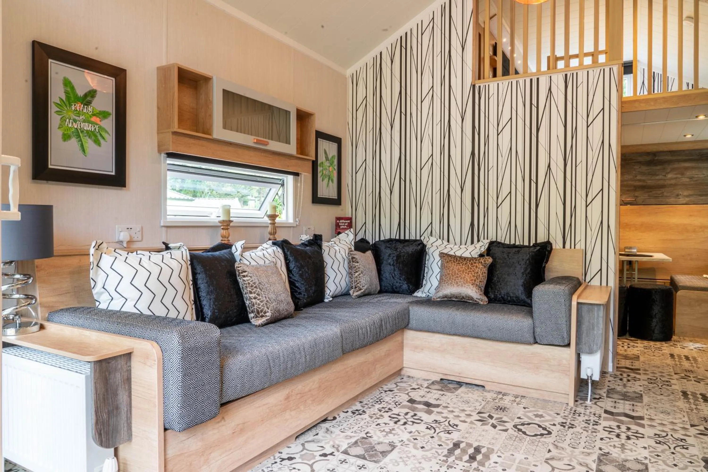 Living room in Newby Bridge Country Caravan Park